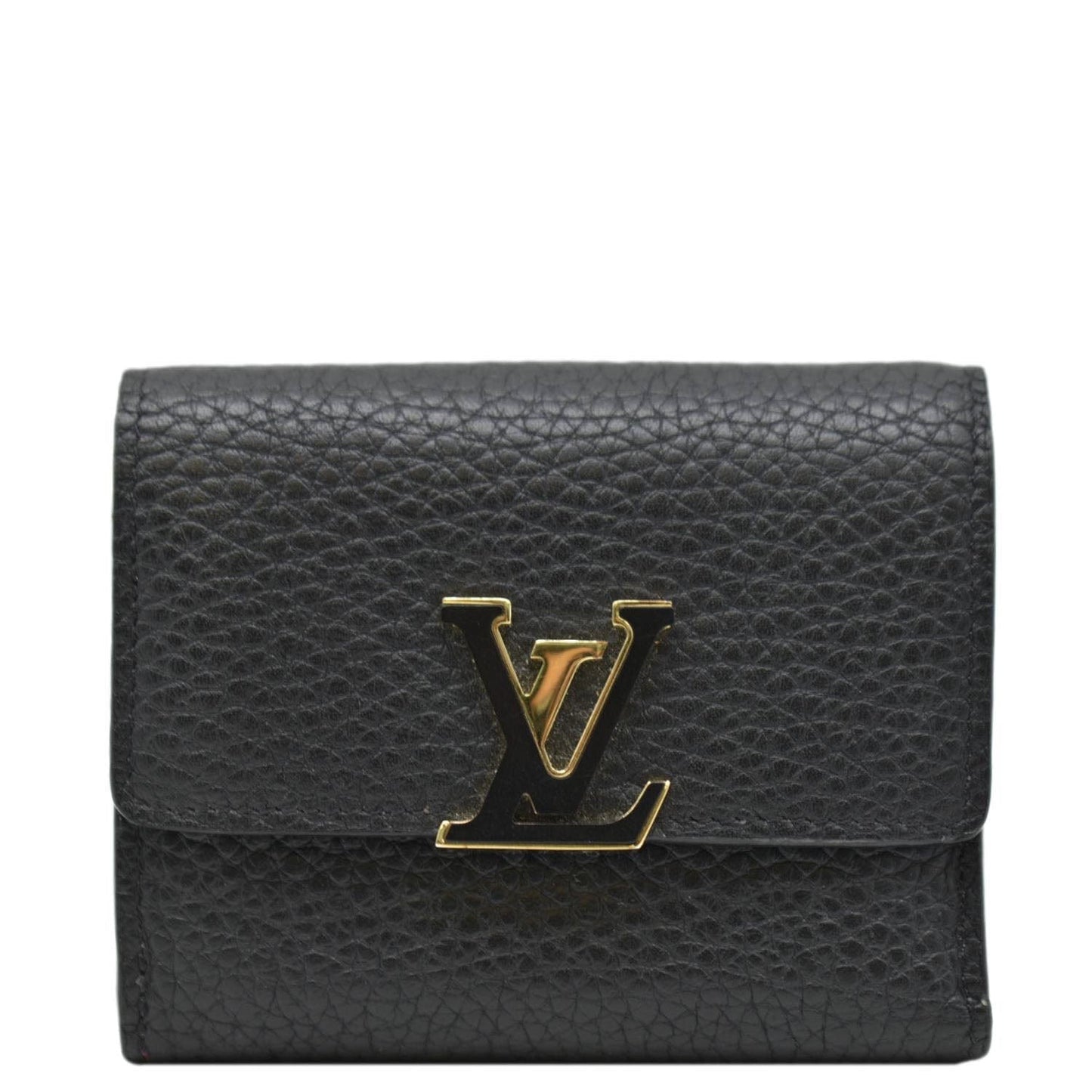 LOUIS VUITTON Capucines XS Taurillon leather Wallet Black
