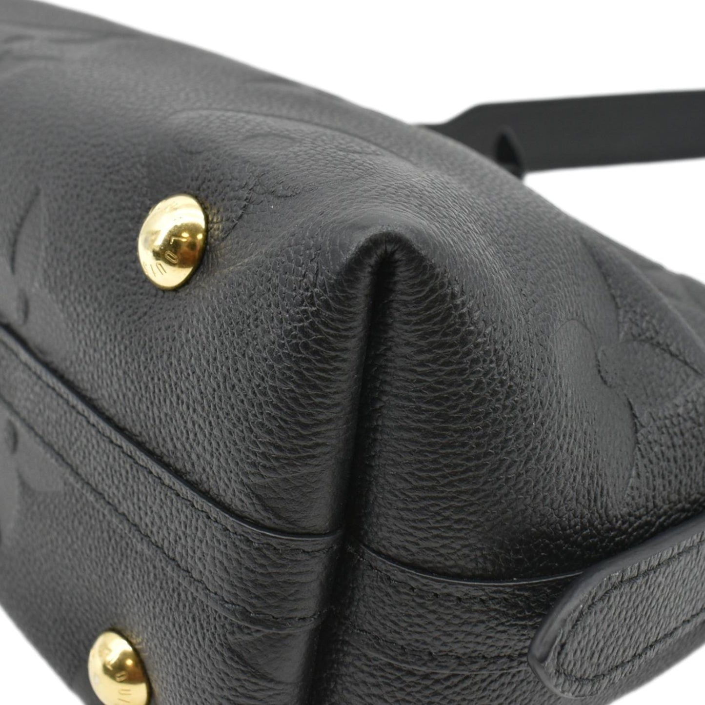 LOUIS VUITTON Carryall PM Monogram Empreinte Leather Shoulder Bag Black