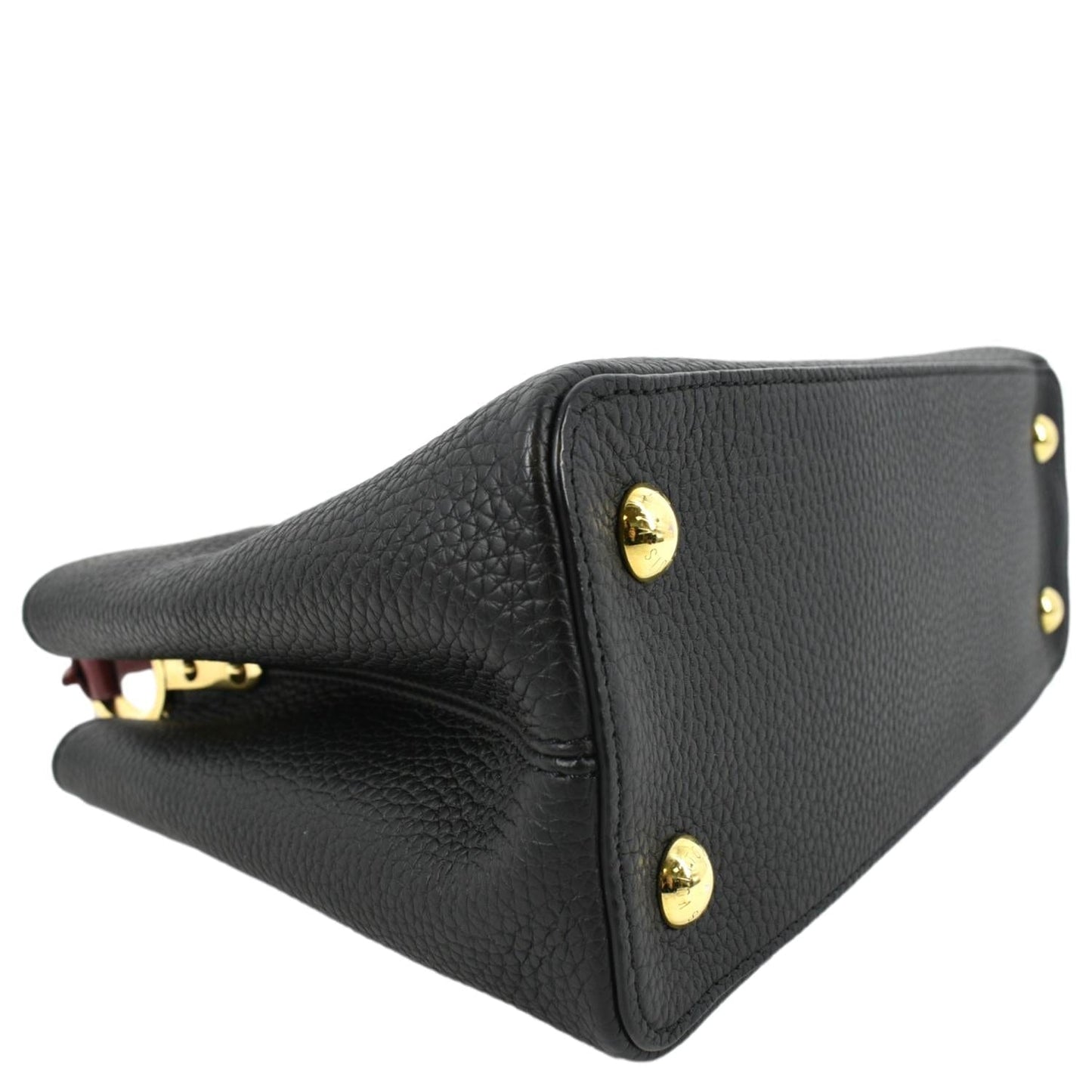 LOUIS VUITTON Capucines Taurillon Leather Satchel Bag Black