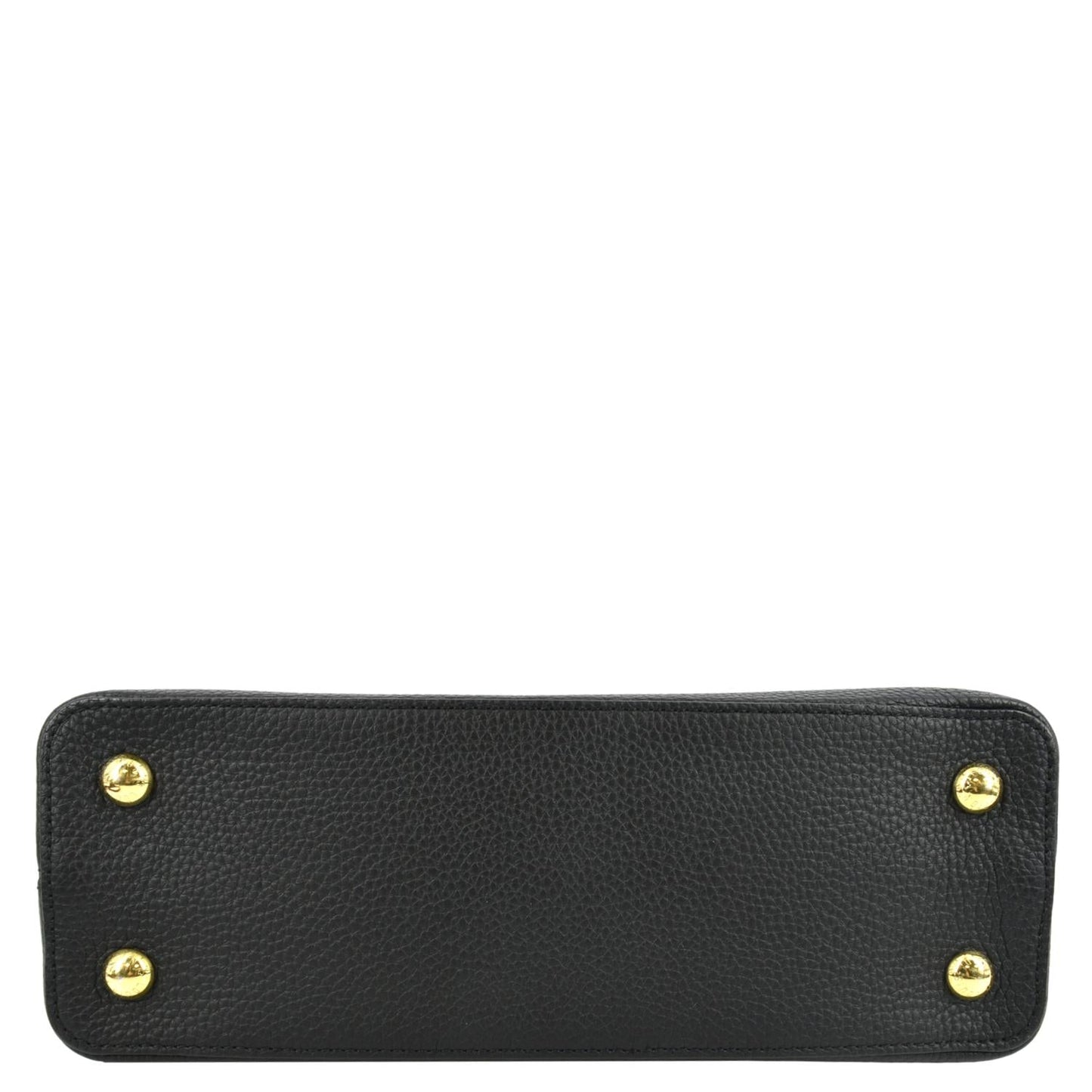LOUIS VUITTON Capucines Taurillon Leather Satchel Bag Black