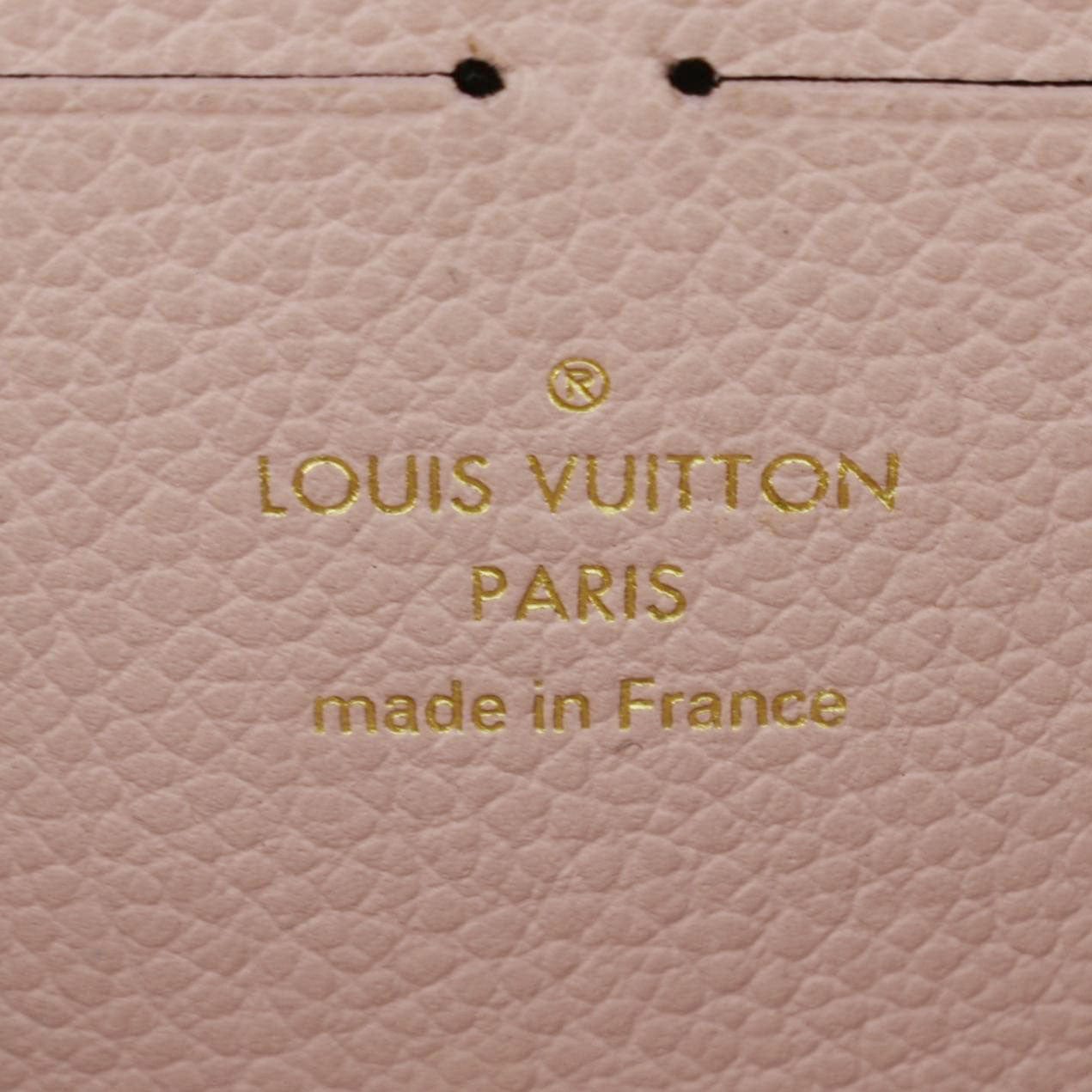 LOUIS VUITTON Monogram Empreinte Leather Zippy Wallet Rose Pink