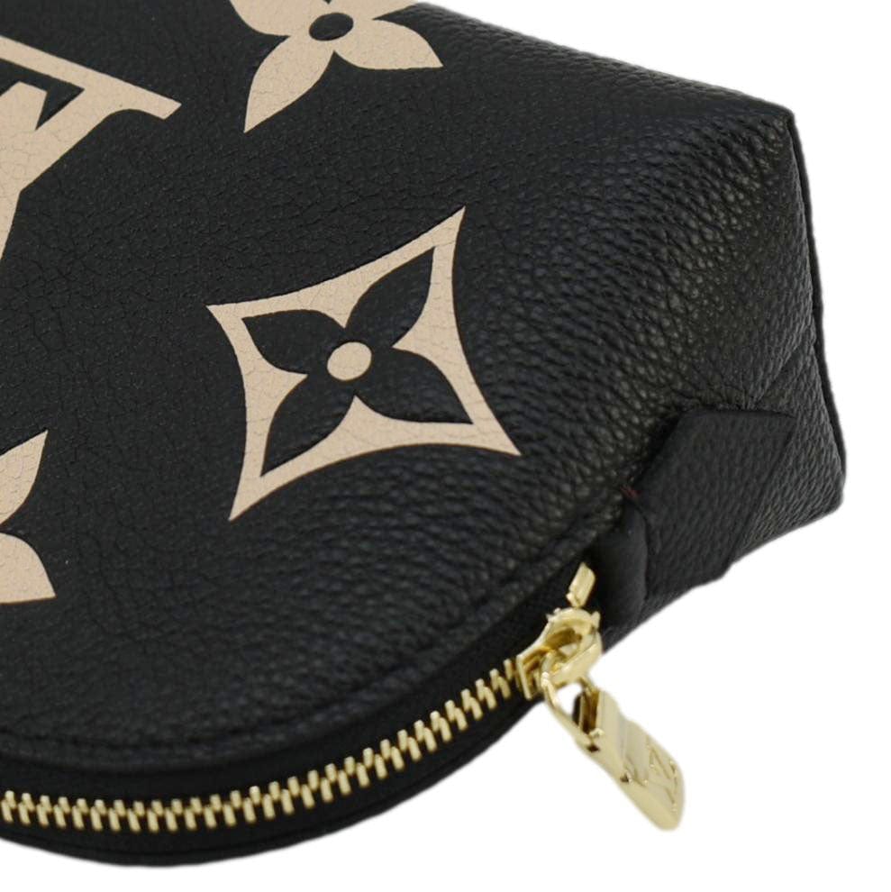 LOUIS VUITTON Monogram Empreinte leather Cosmetic Pouch Bicolor