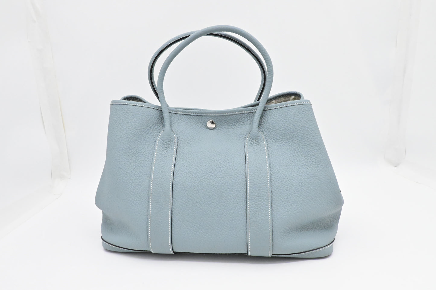 Hermes Garden Party 36 in Light Blue Leather