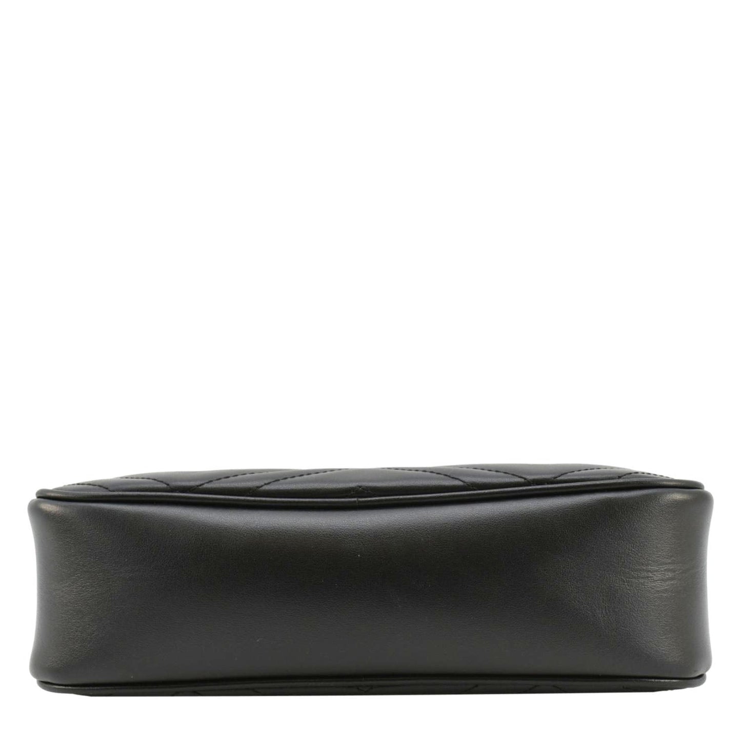 GUCCI GG Marmont Matelasse Chevron Leather Camera Crossbody Bag Black 447632