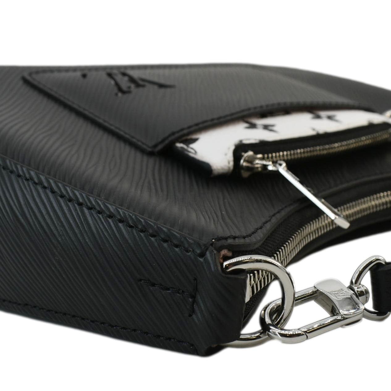 LOUIS VUITTON Marelle Epi Leather Shoulder Bag Black