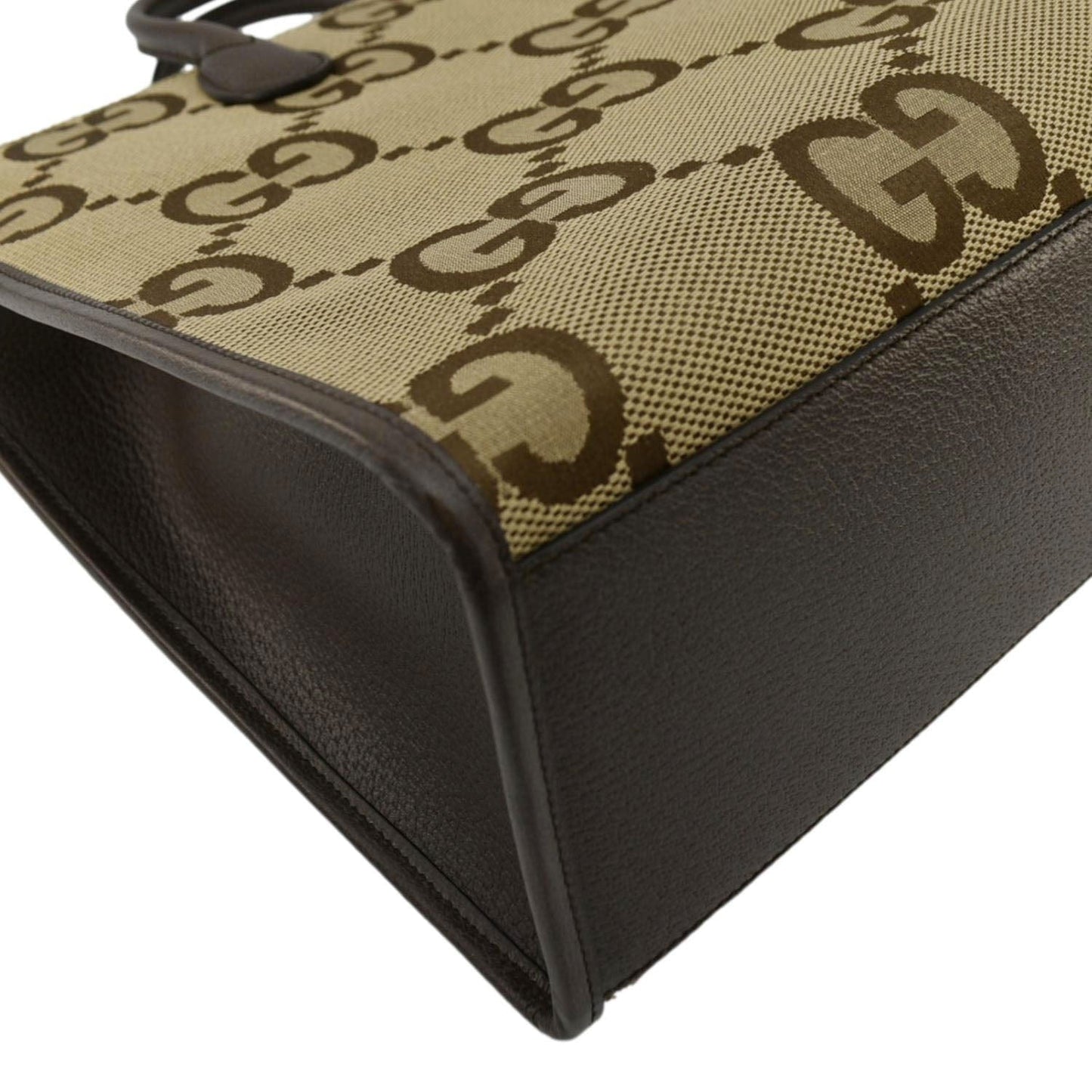 GUCCI Jumbo GG Canvas Tote Shoulder Bag Beige 678839
