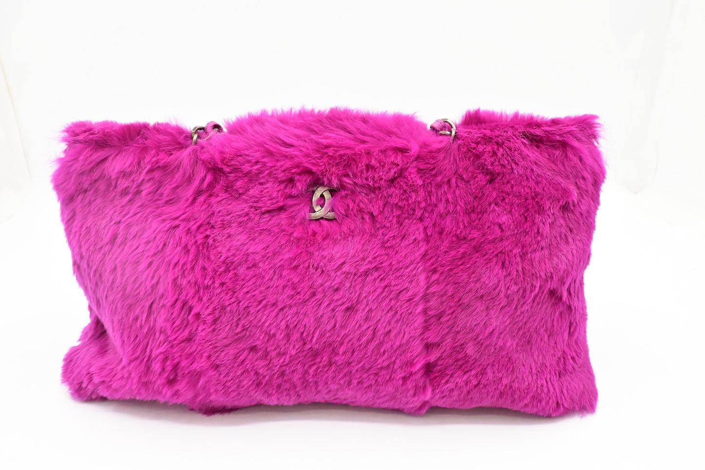 Chanel Chain Shoulder Bag in Pink Fur