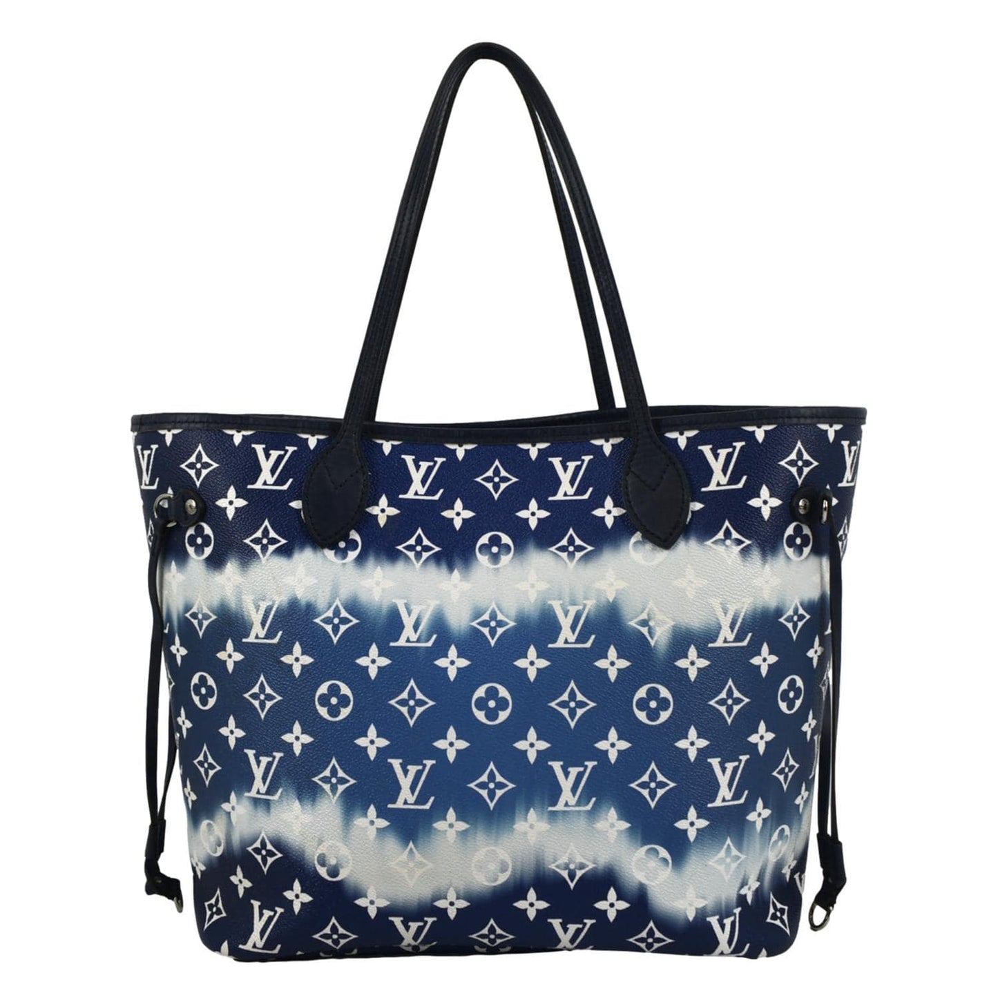 LOUIS VUITTON Neverfull MM Escale Monogram Canvas Shoulder Bag Blue
