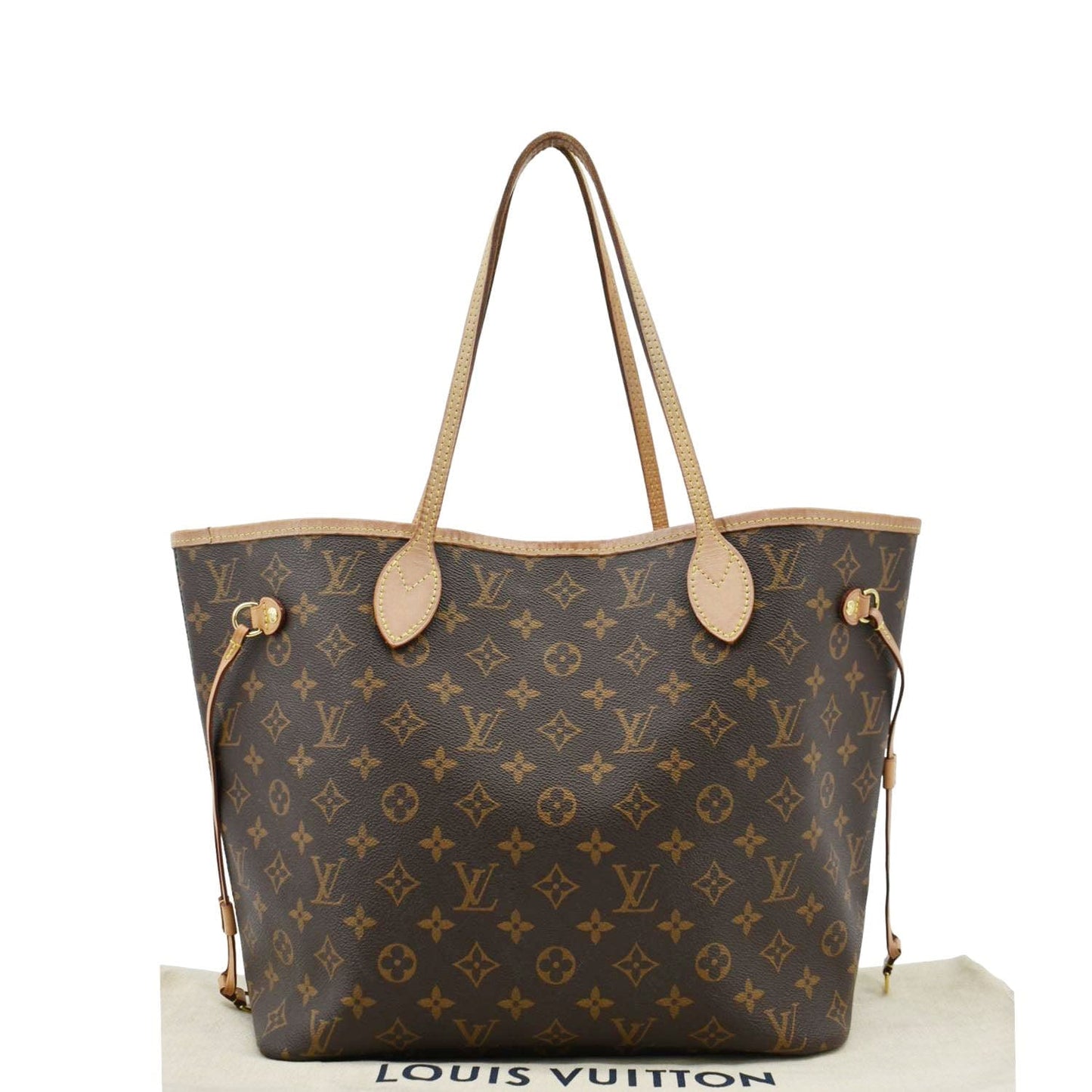 LOUIS VUITTON Neverfull MM Monogram Canvas Shoulder Bag Brown
