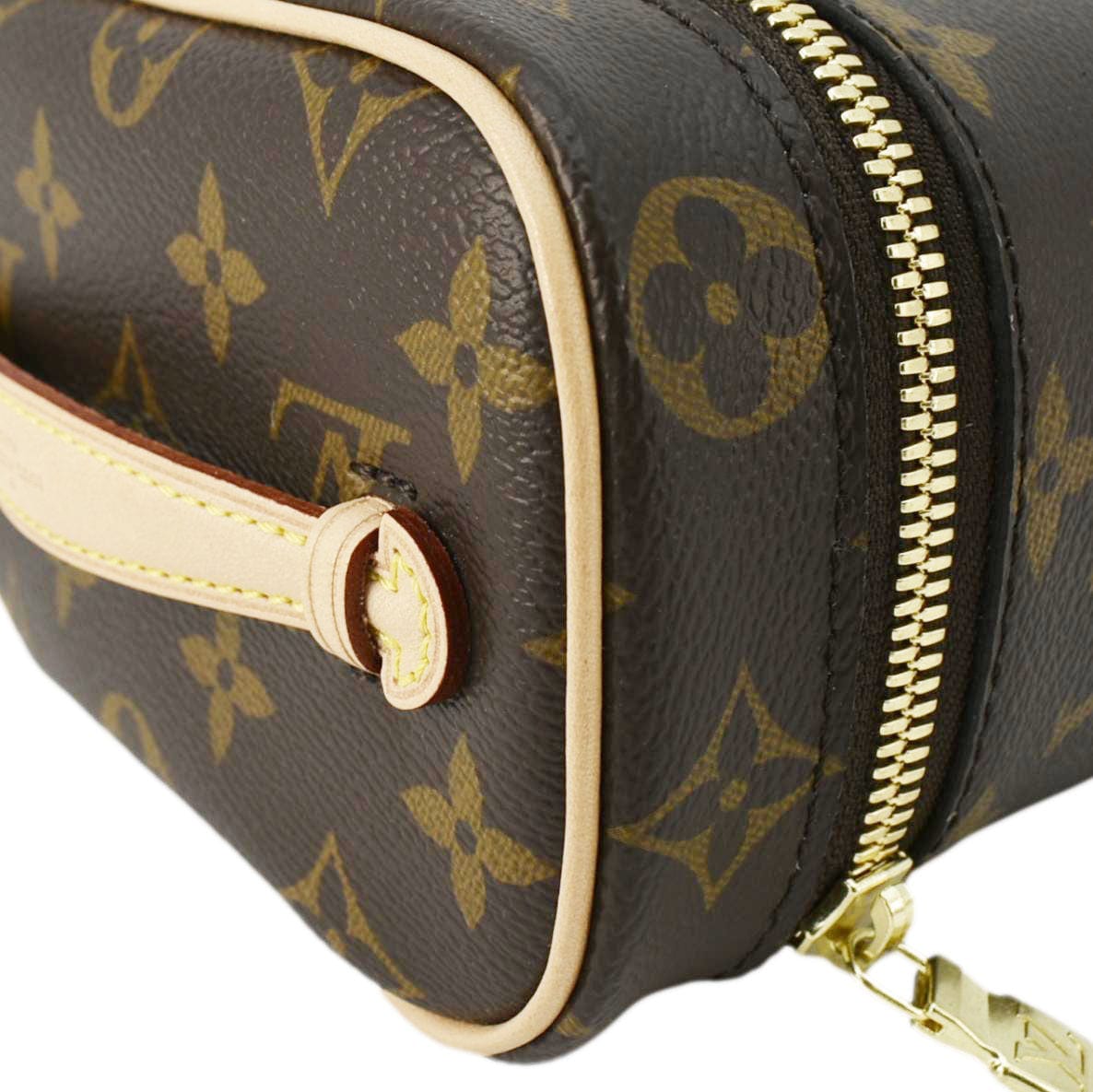 LOUIS VUITTON Nice Nano Monogram Canvas Toiletry Pouch Brown