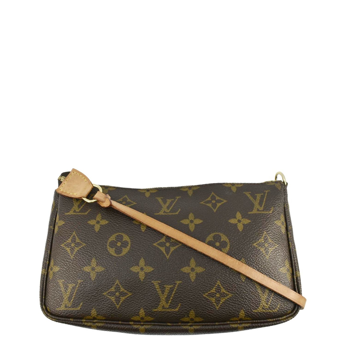 LOUIS VUITTON Pochette Accessoires Monogram Canvas Pouch Brown