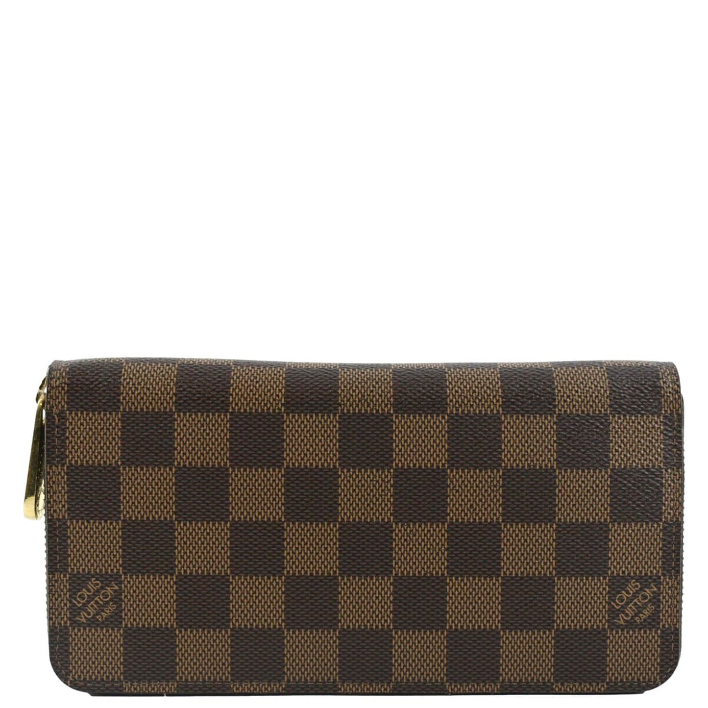 LOUIS VUITTON Damier Ebene Zippy Wallet Brown
