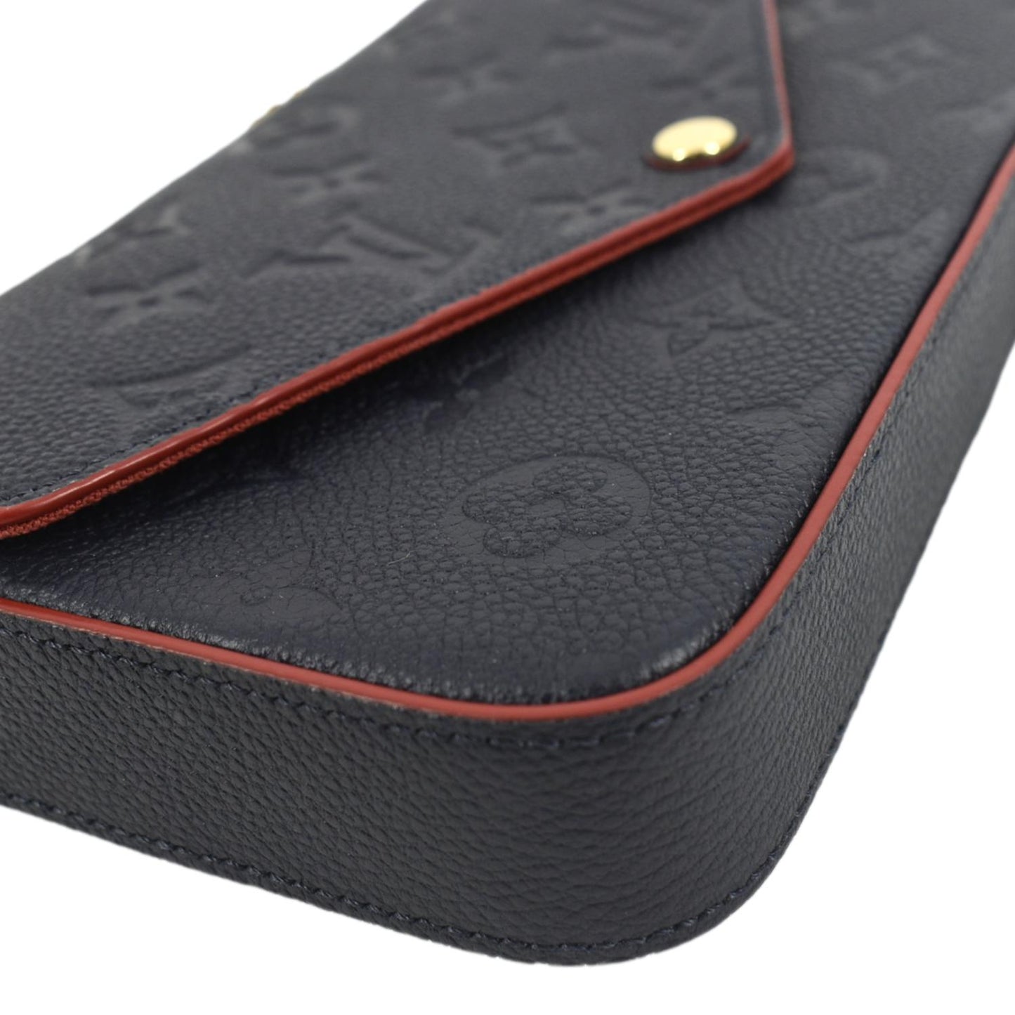 LOUIS VUITTON Felicie Monogram Empreinte Pochette Crossbody Bag Navy Blue