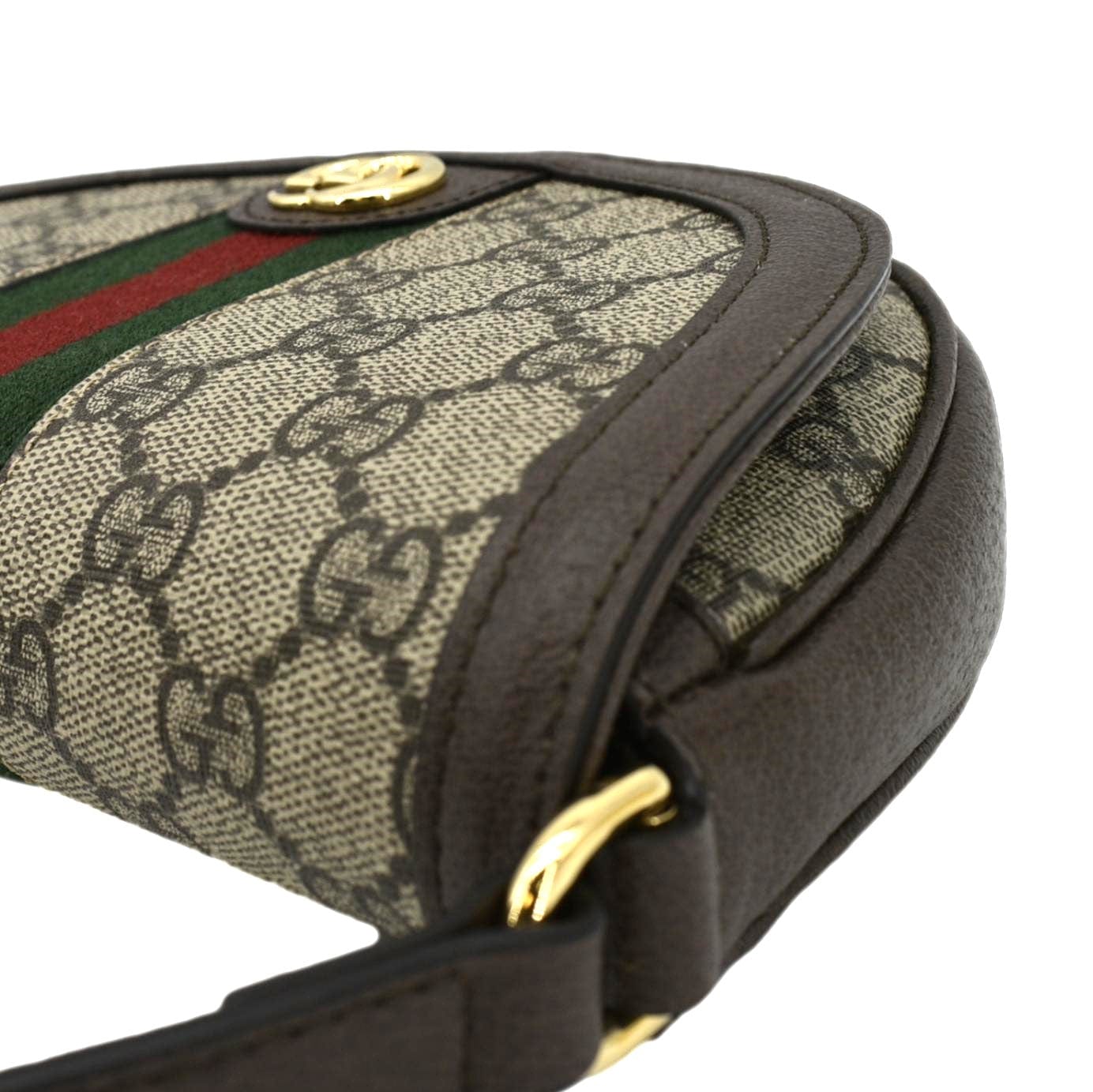 GUCCI Ophidia Mini GG Supreme Canvas Shoulder Bag Beige 757309