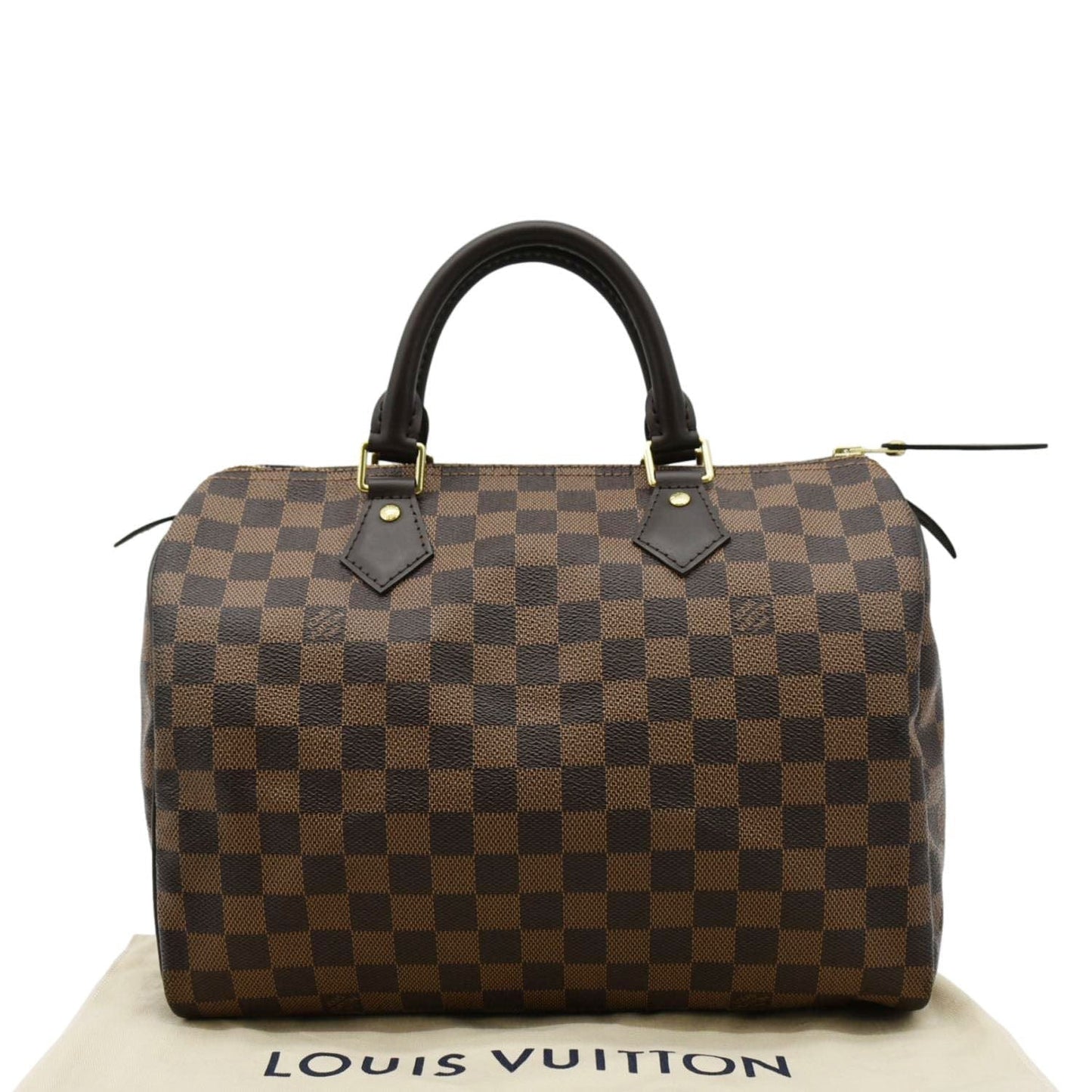 LOUIS VUITTON Speedy 30 Damier Ebene Satchel Bag Brown
