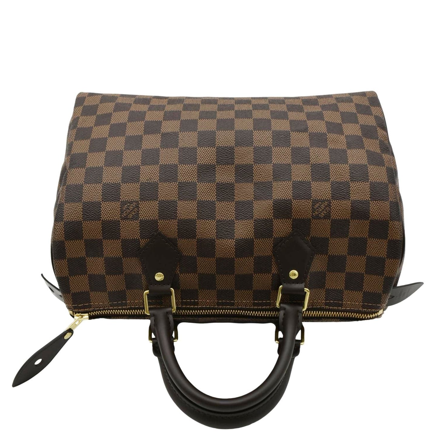 LOUIS VUITTON Speedy 30 Damier Ebene Satchel Bag Brown