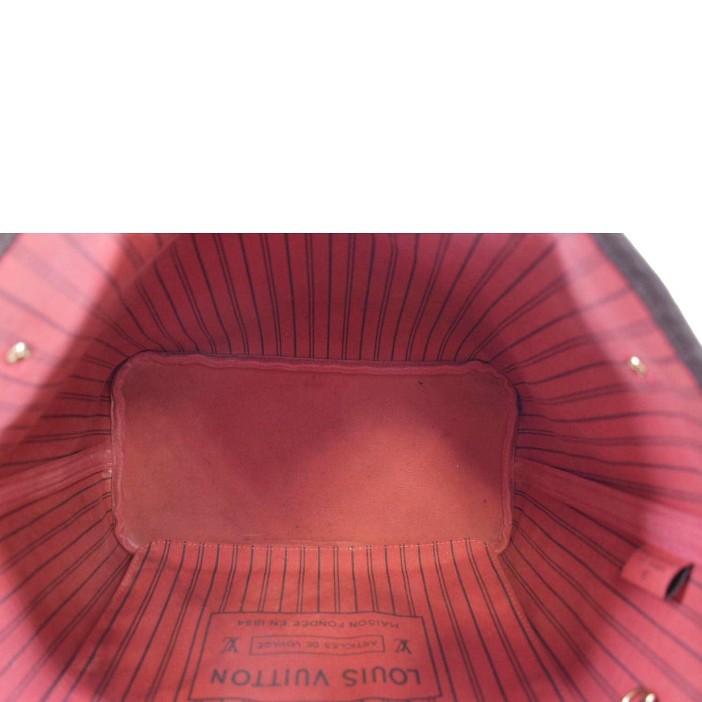 LOUIS VUITTON Neverfull MM Damier Ebene Tote Bag Brown
