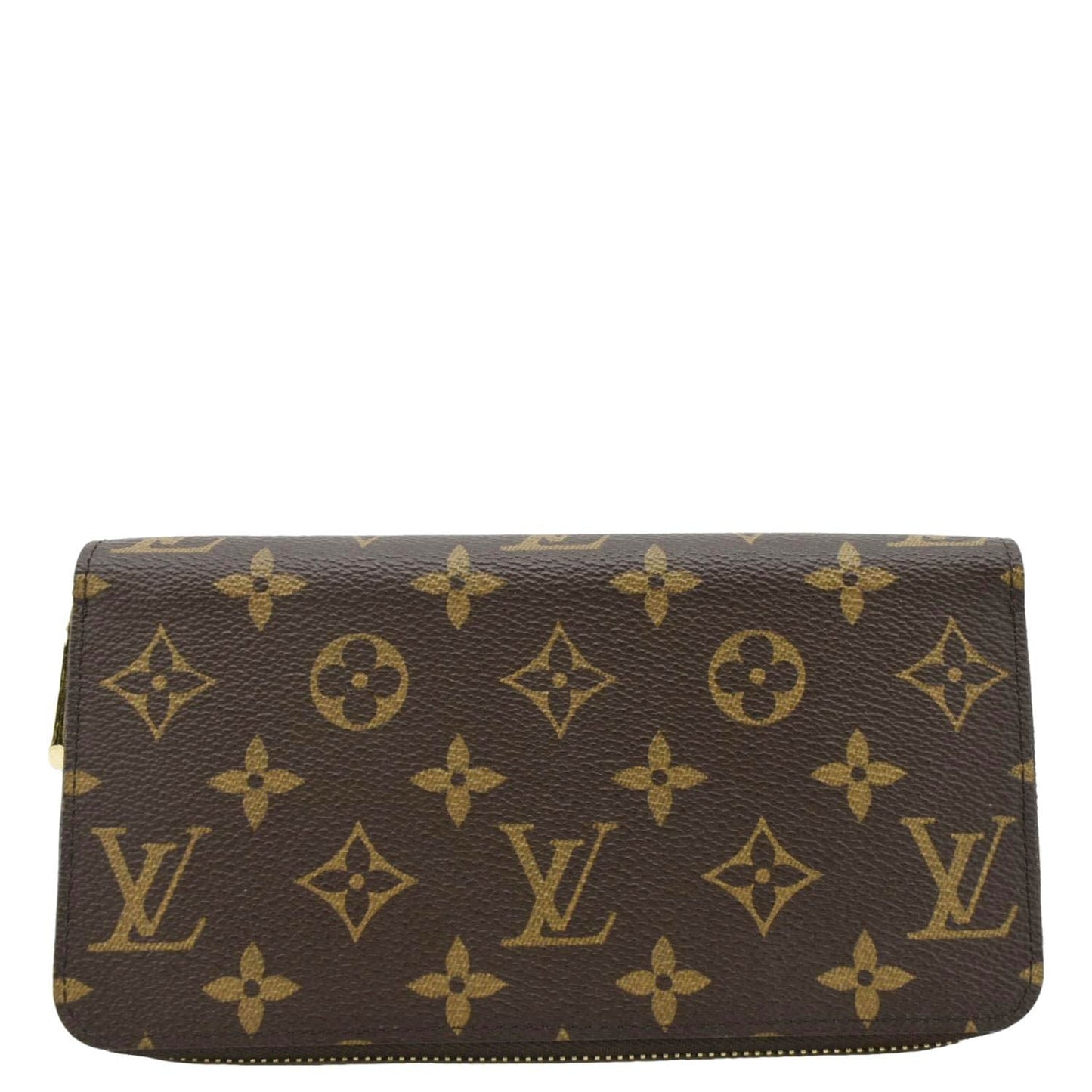 LOUIS VUITTON Monogram Canvas Zippy Wallet Brown