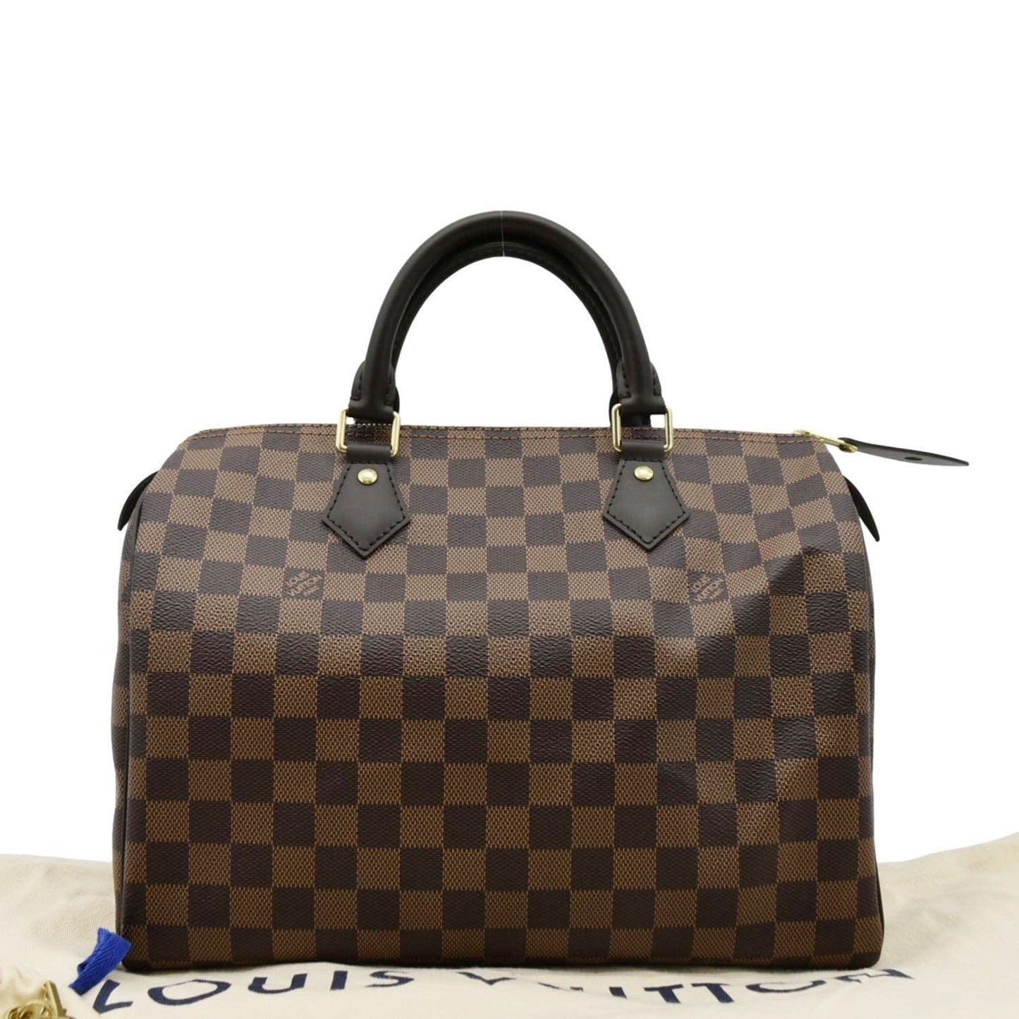 LOUIS VUITTON Speedy 30 Damier Ebene Satchel Bag Brown