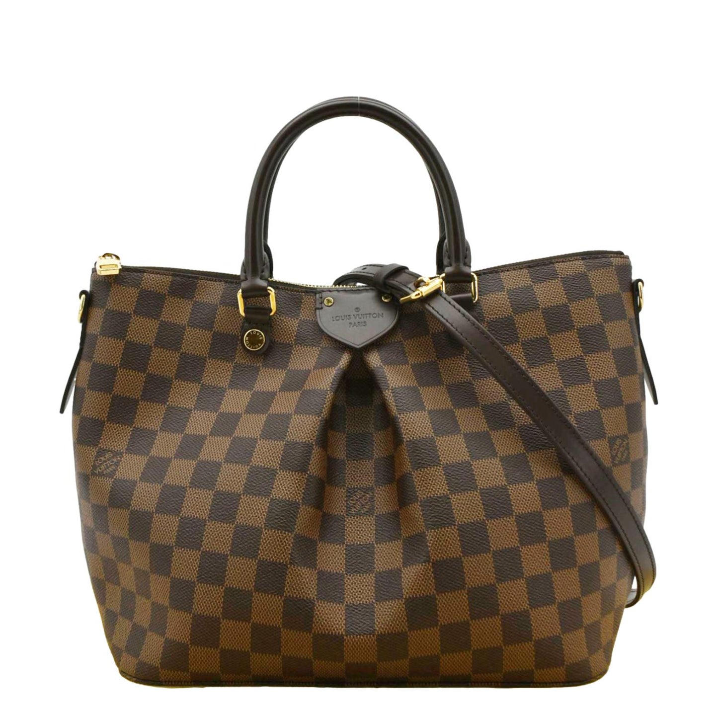 LOUIS VUITTON Siena MM Damier Ebene Shoulder Bag Brown