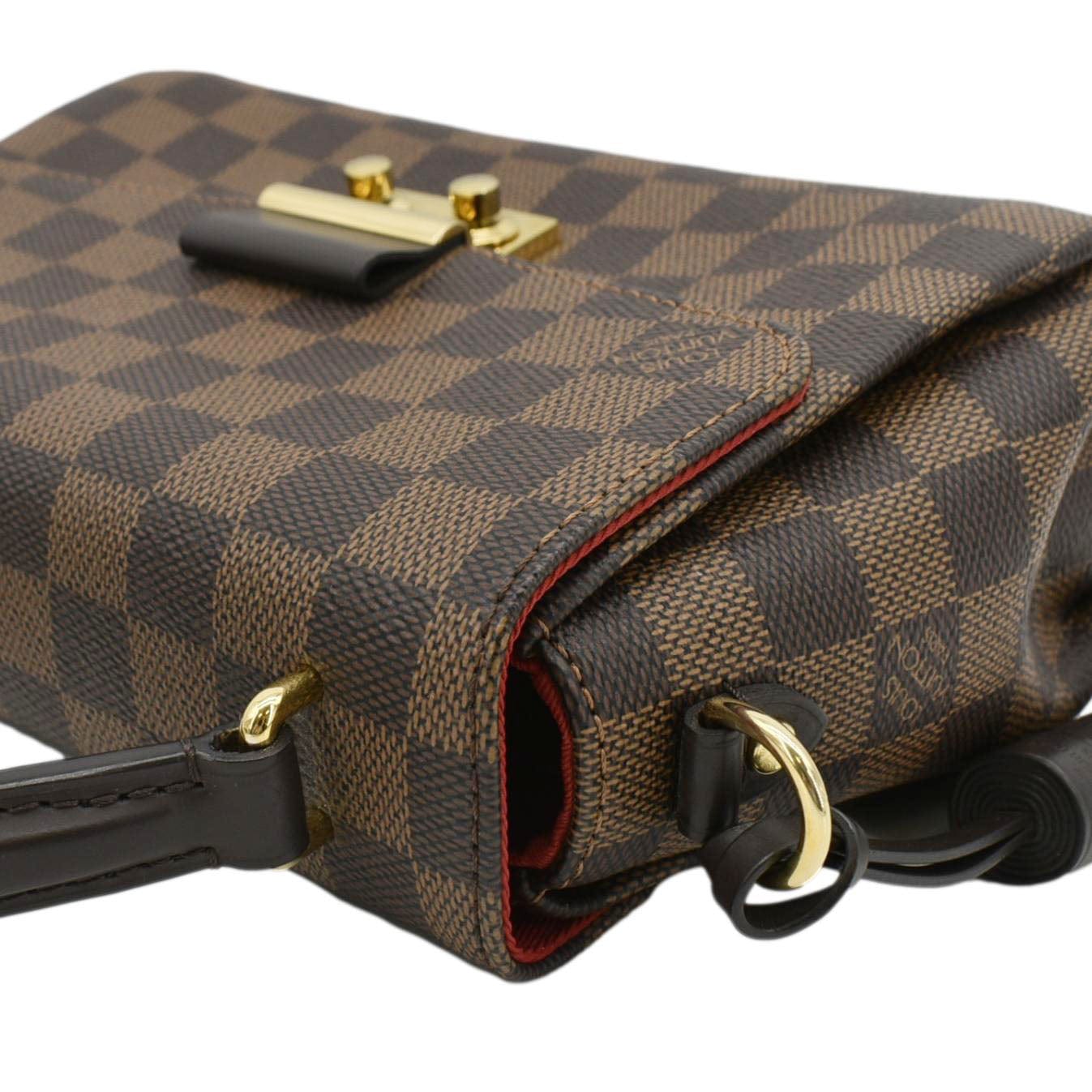LOUIS VUITTON Croisette Damier Ebene Crossbody Bag Brown