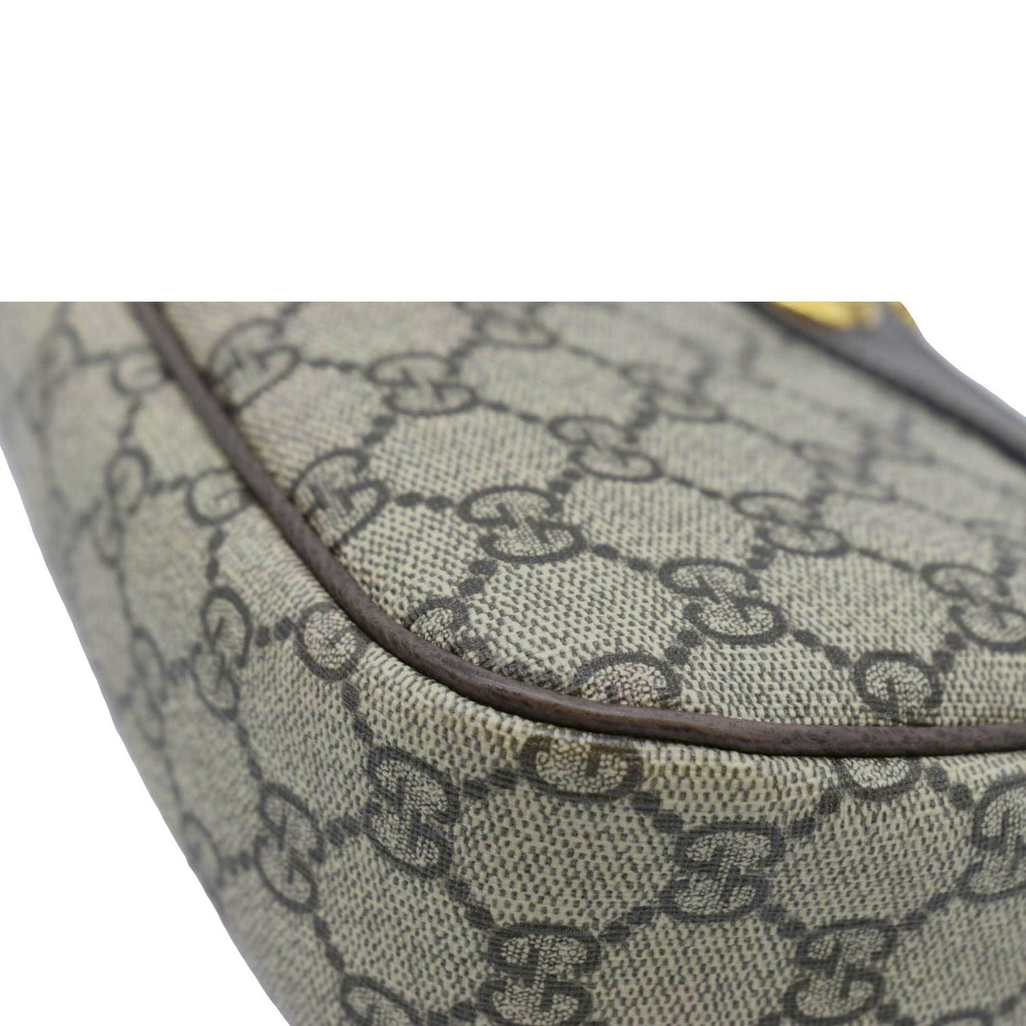 GUCCI Ophidia Web Small GG Supreme Canvas Shoulder Bag Beige 735132