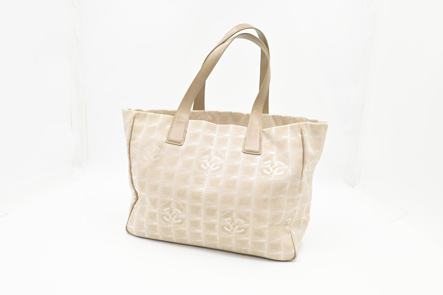 Chanel New Travel Line Tote in Beige Canvas