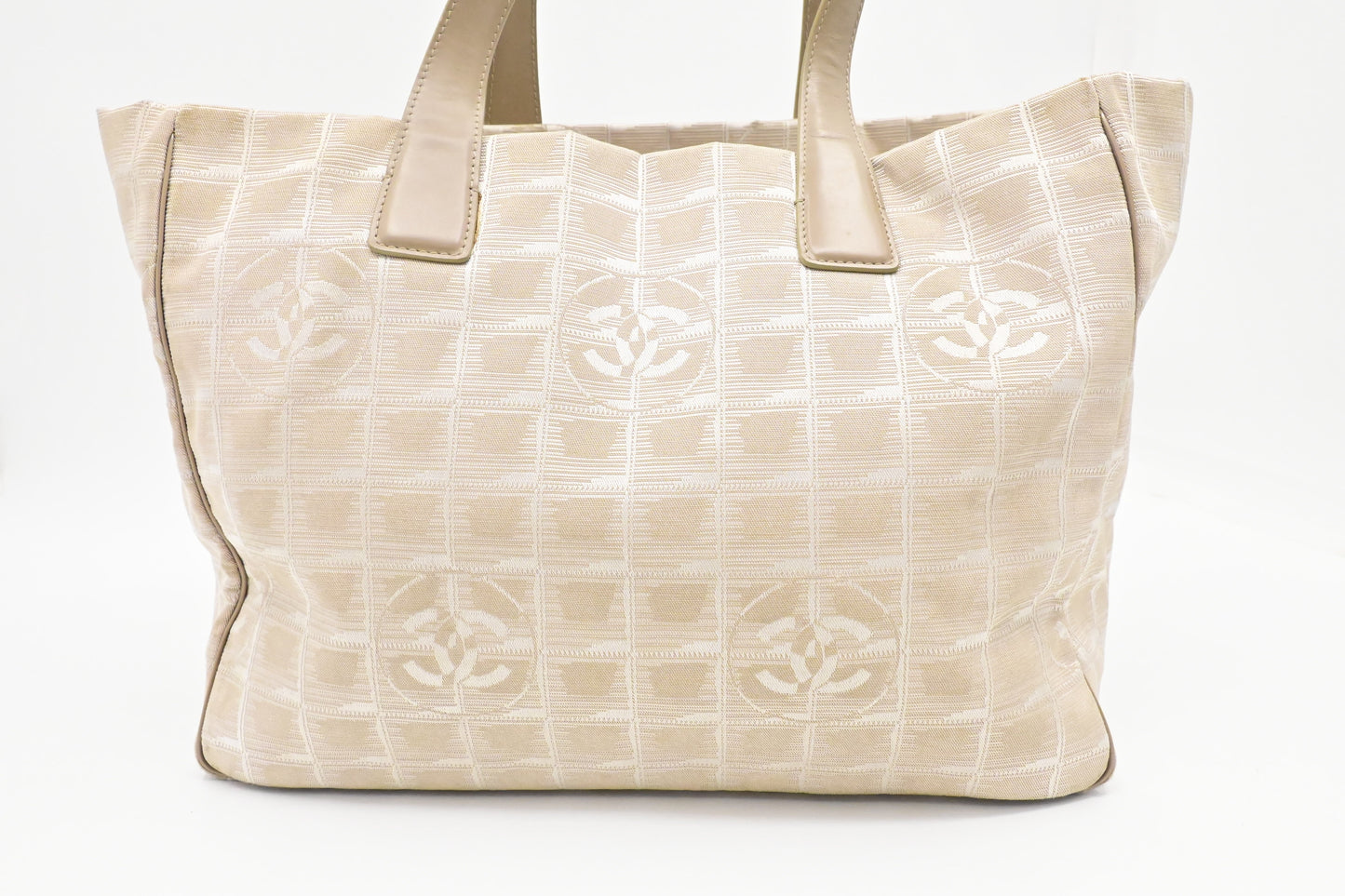 Chanel New Travel Line Tote in Beige Canvas
