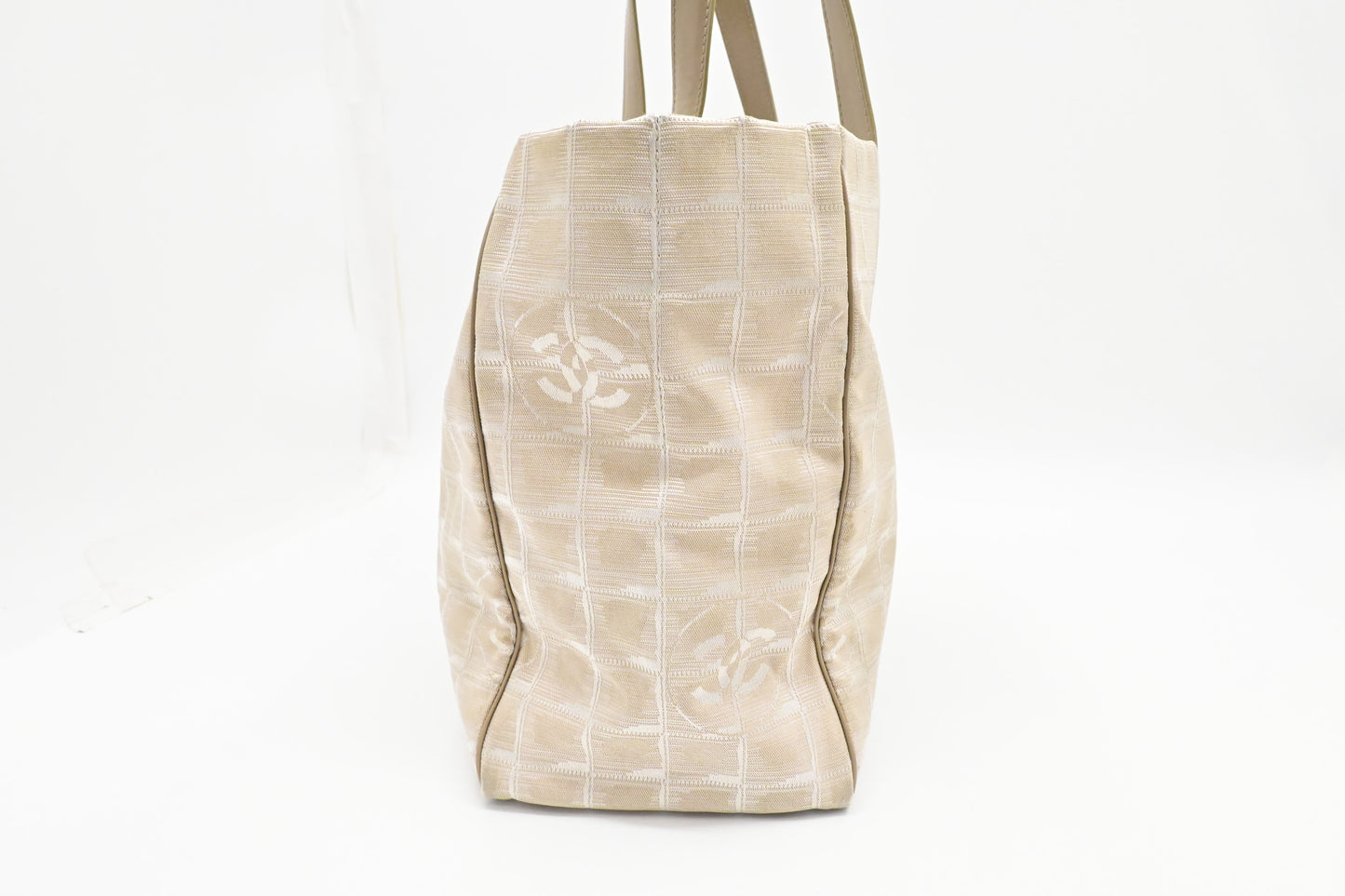 Chanel New Travel Line Tote in Beige Canvas