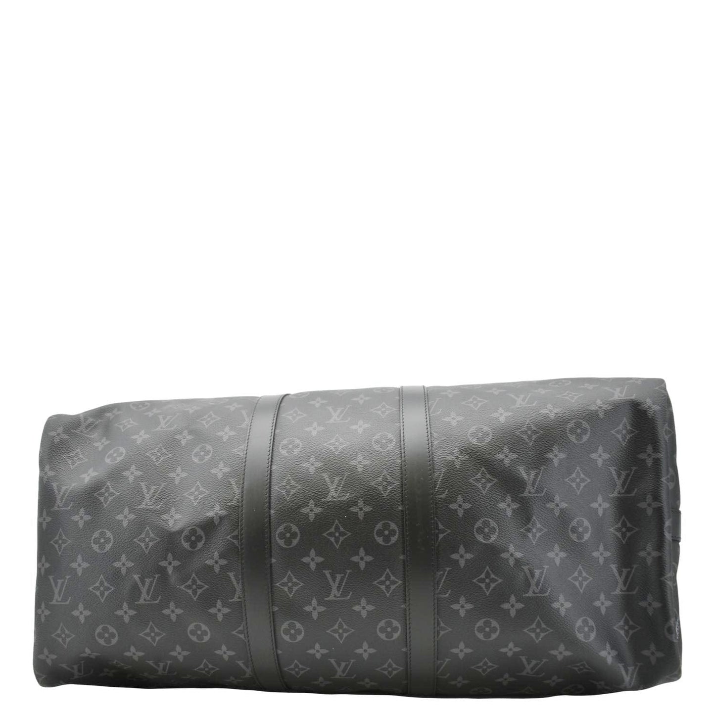 LOUIS VUITTON Keepall 55 Bandouliere Monogram Eclipse Travel Bag Black