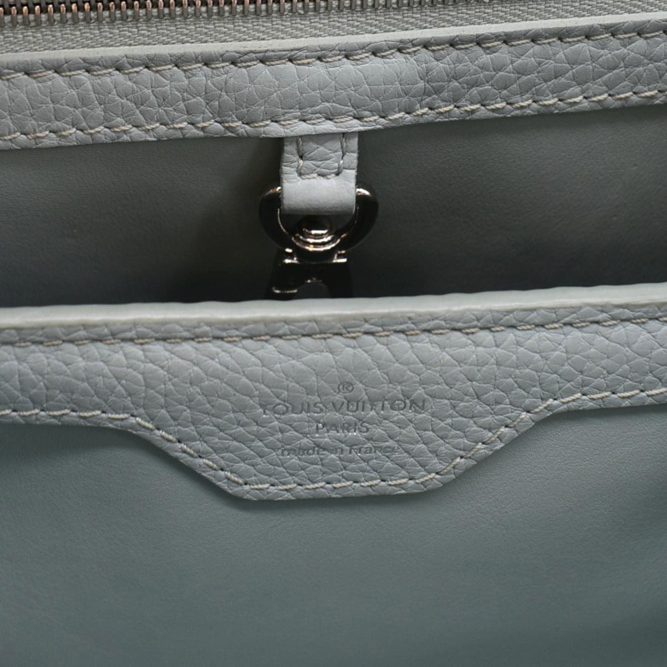 LOUIS VUITTON Capucines BB Taurillon Tweed Satchel Bag Multicolor