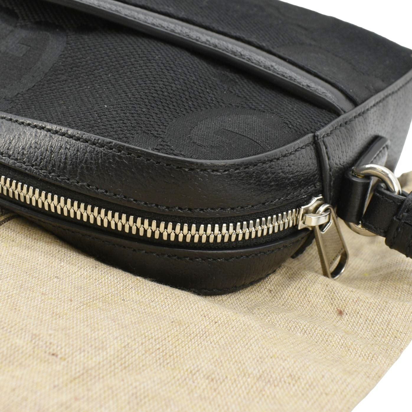 GUCCI  jumbo GG Canvas Messenger Bag Black 675891
