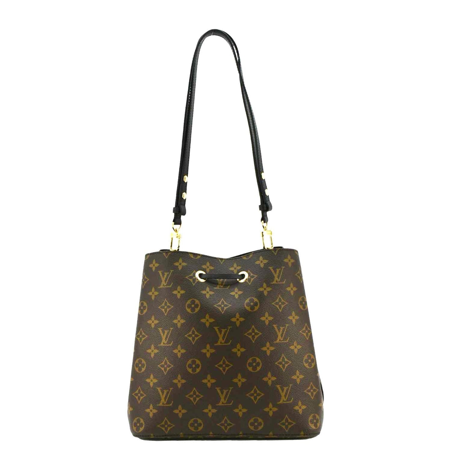 LOUIS VUITTON Neonoe Monogram Canvas Shoulder Bag Black
