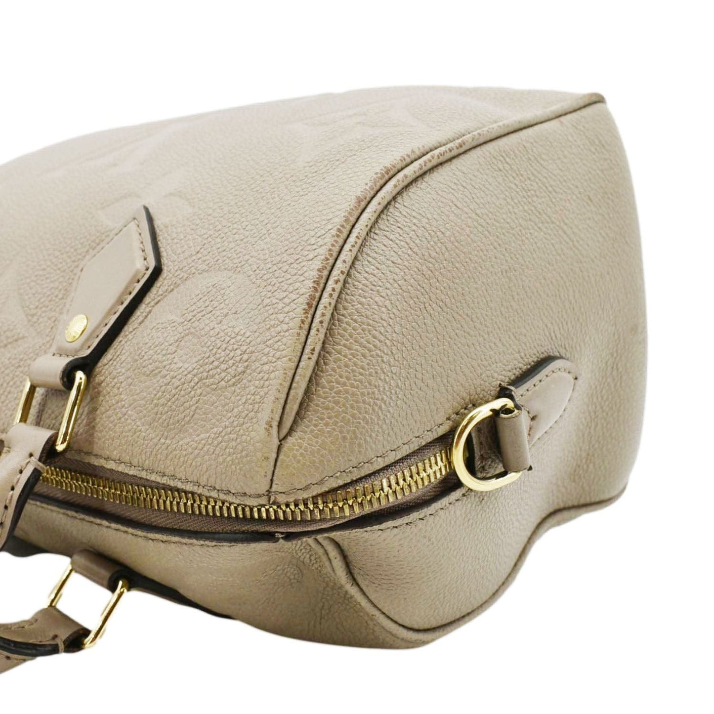 LOUIS VUITTON Speedy 25 Bandouliere Monogram Empreinte Shoulder Bag Beige