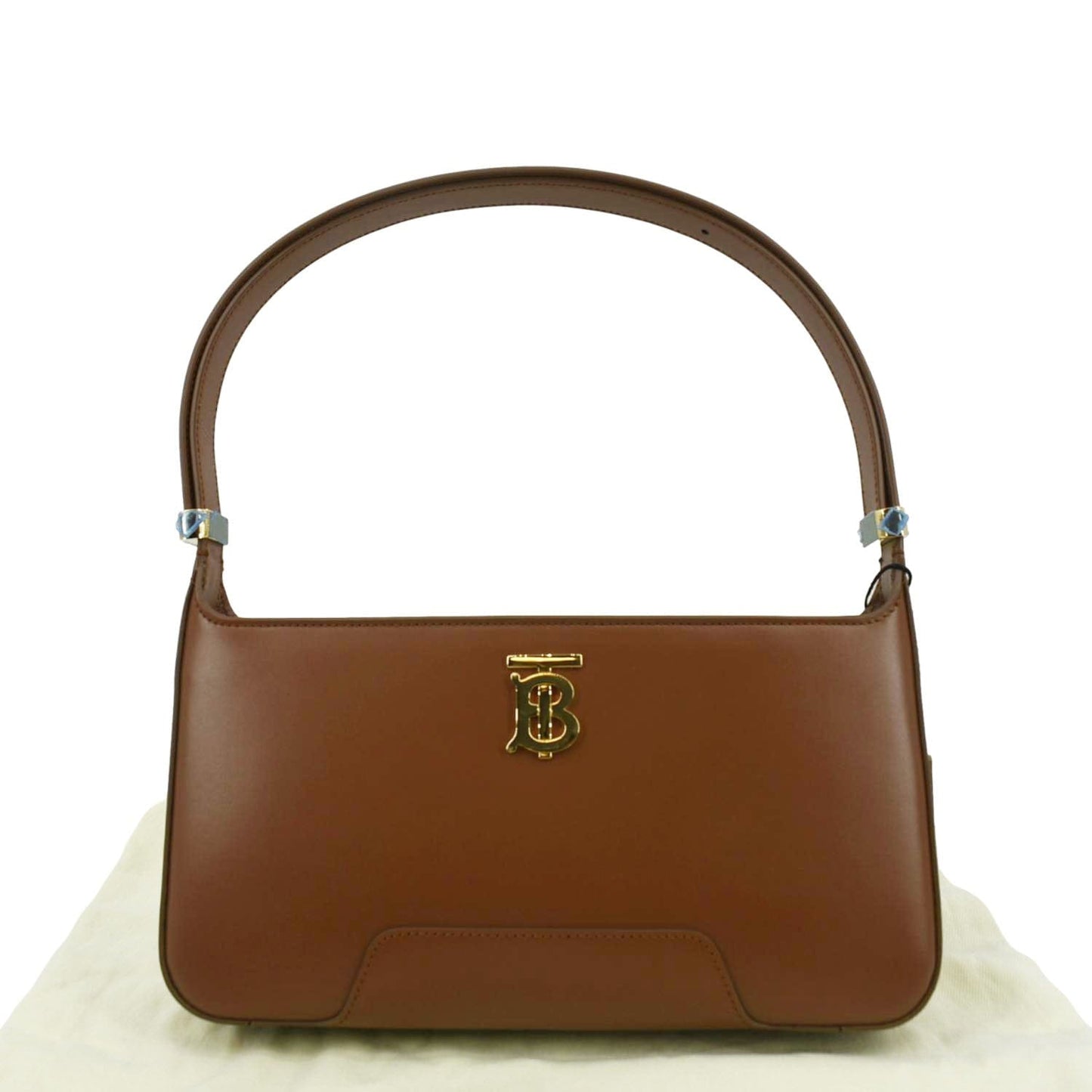 BURBERRY Medium TB Leather Shoulder Bag Tan