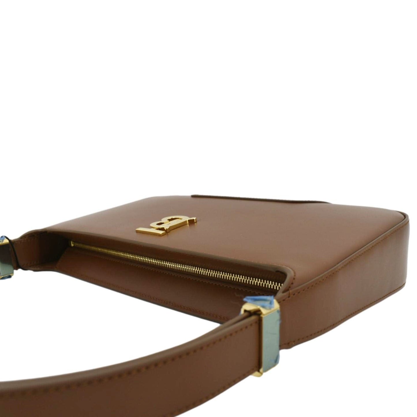 BURBERRY Medium TB Leather Shoulder Bag Tan