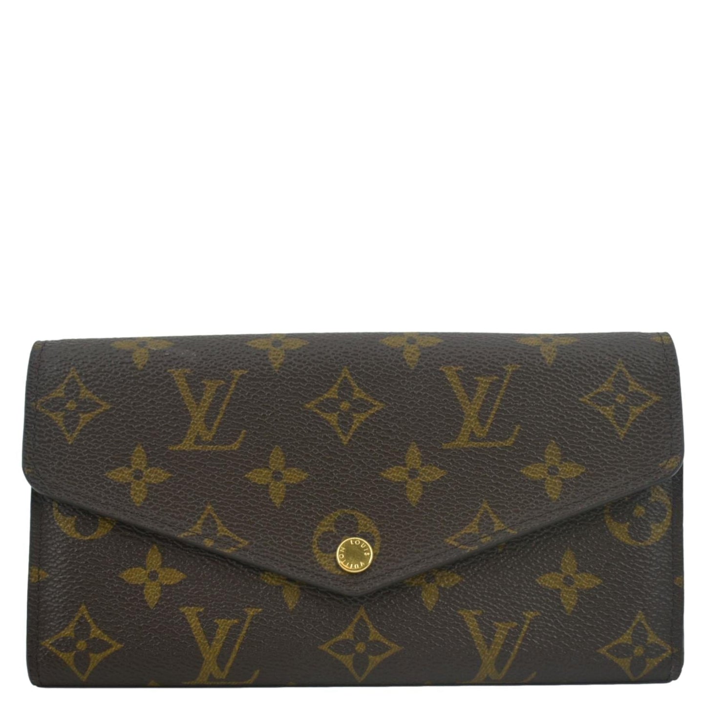 LOUIS VUITTON Sarah Monogram Canvas Wallet Brown