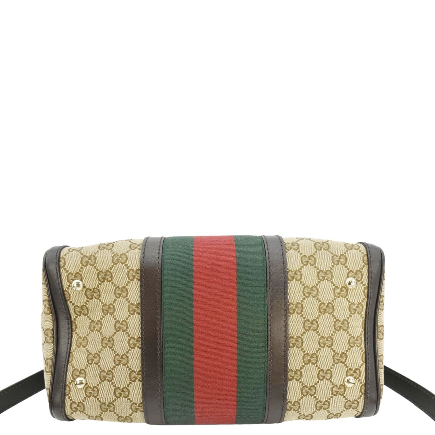 GUCCI Vintage Web Original GG Boston Bag Beige 247205