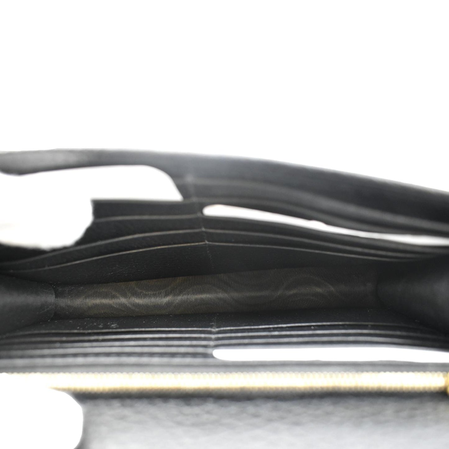 GUCCI GG Interlocking Pebbled Leather Crossbody Bag Black 615523
