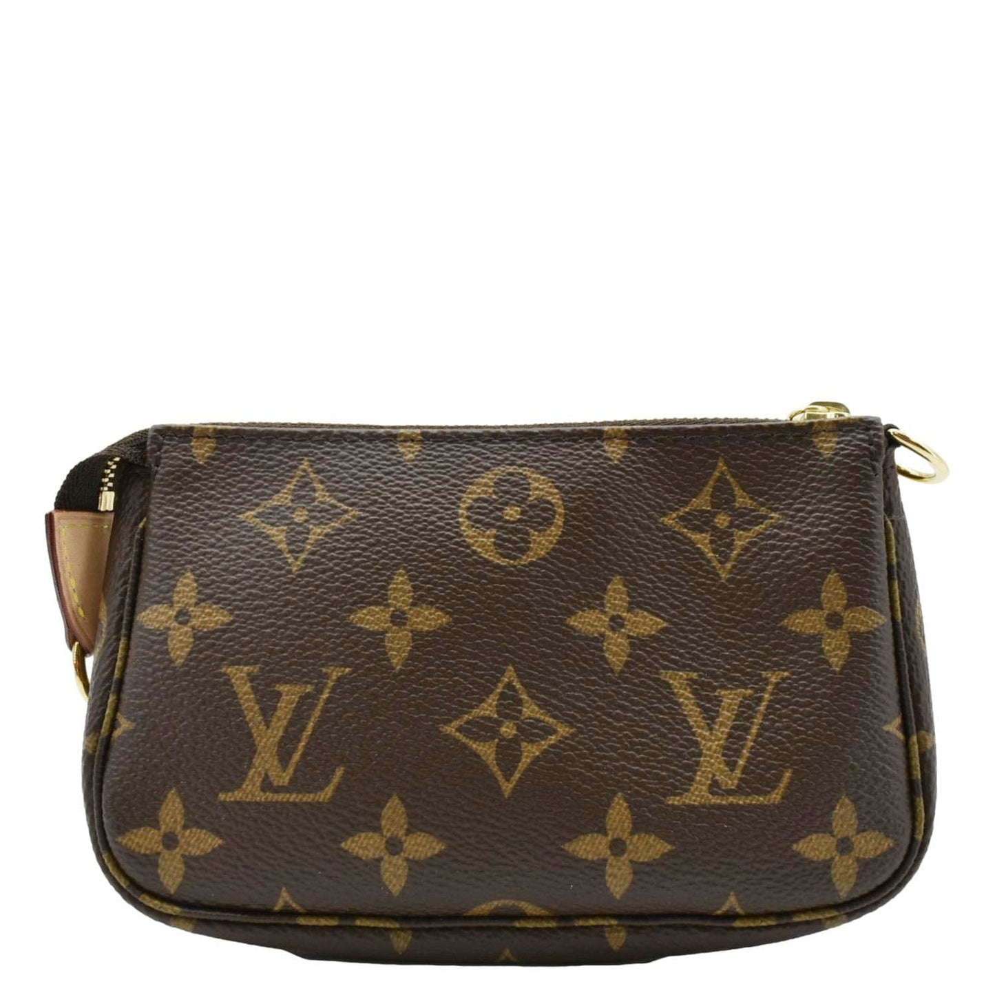 LOUIS VUITTON  Mini Pochette Monogram Canvas Accessoires Pouch Brown