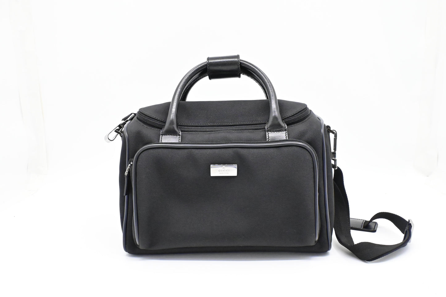 Gucci Cosmetic Shoulder Bag in Black Canvas