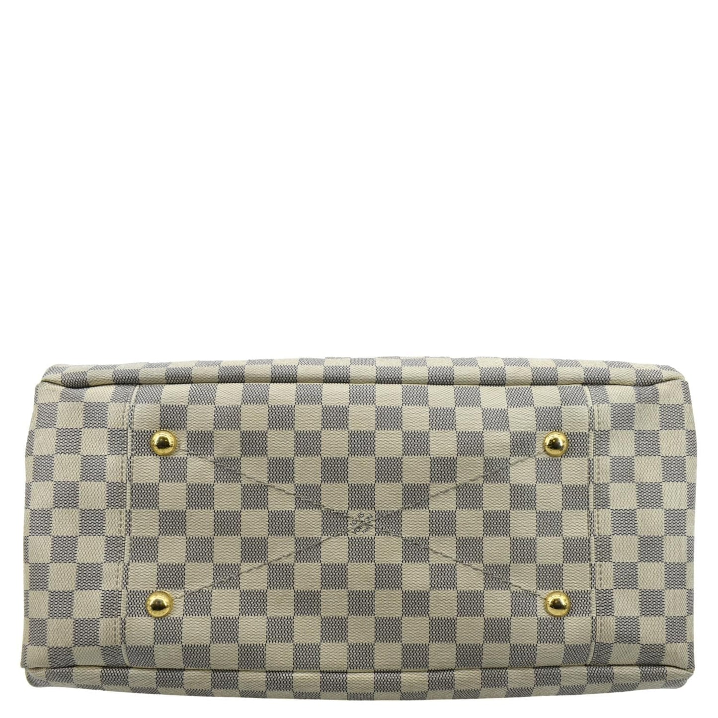 LOUIS VUITTON Artsy MM Damier Azur Hobo Bag White