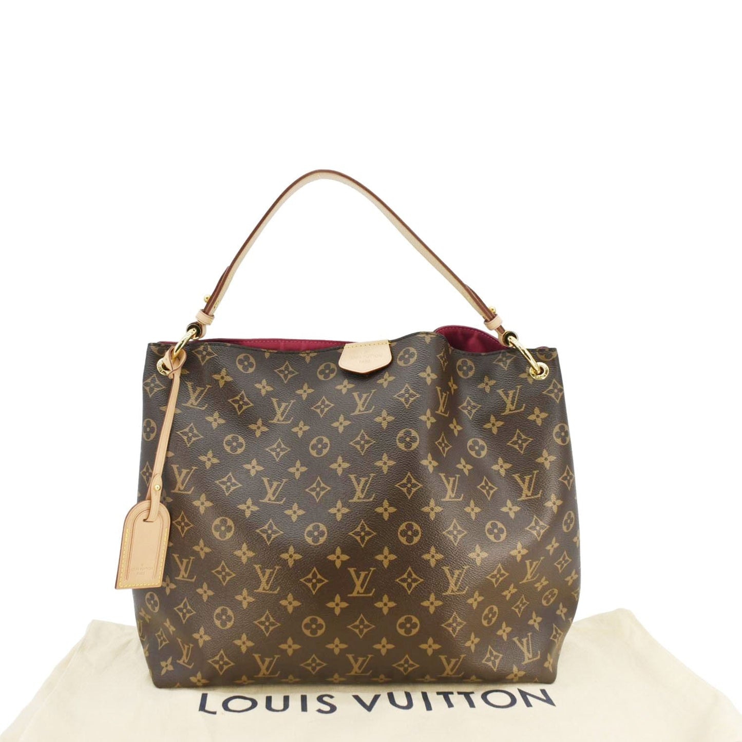 LOUIS VUITTON  Graceful MM Monogram Canvas Shoulder Bag Brown