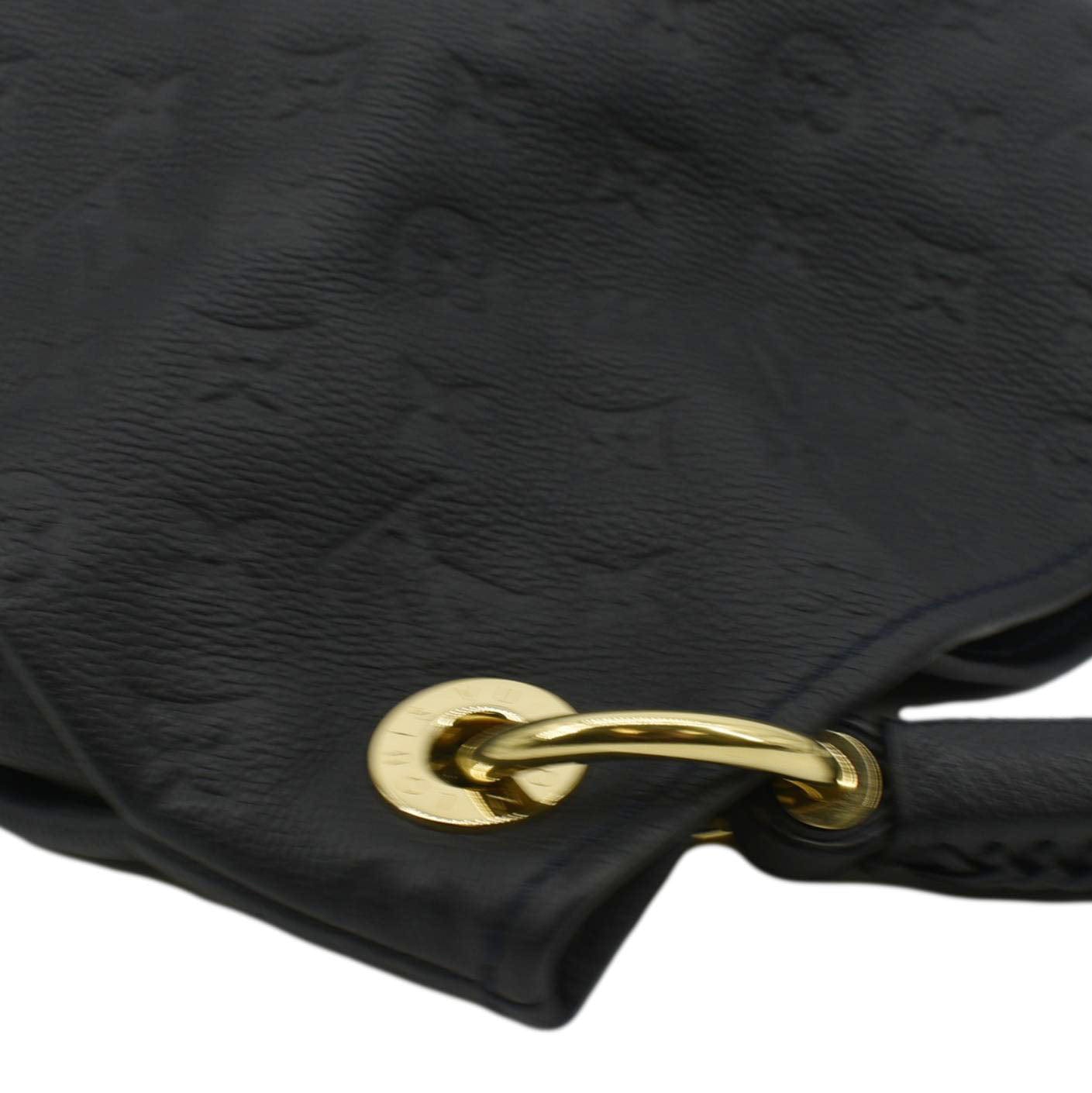 LOUIS VUITTON Artsy MM Empreinte Leather Shoulder Bag Navy Blue