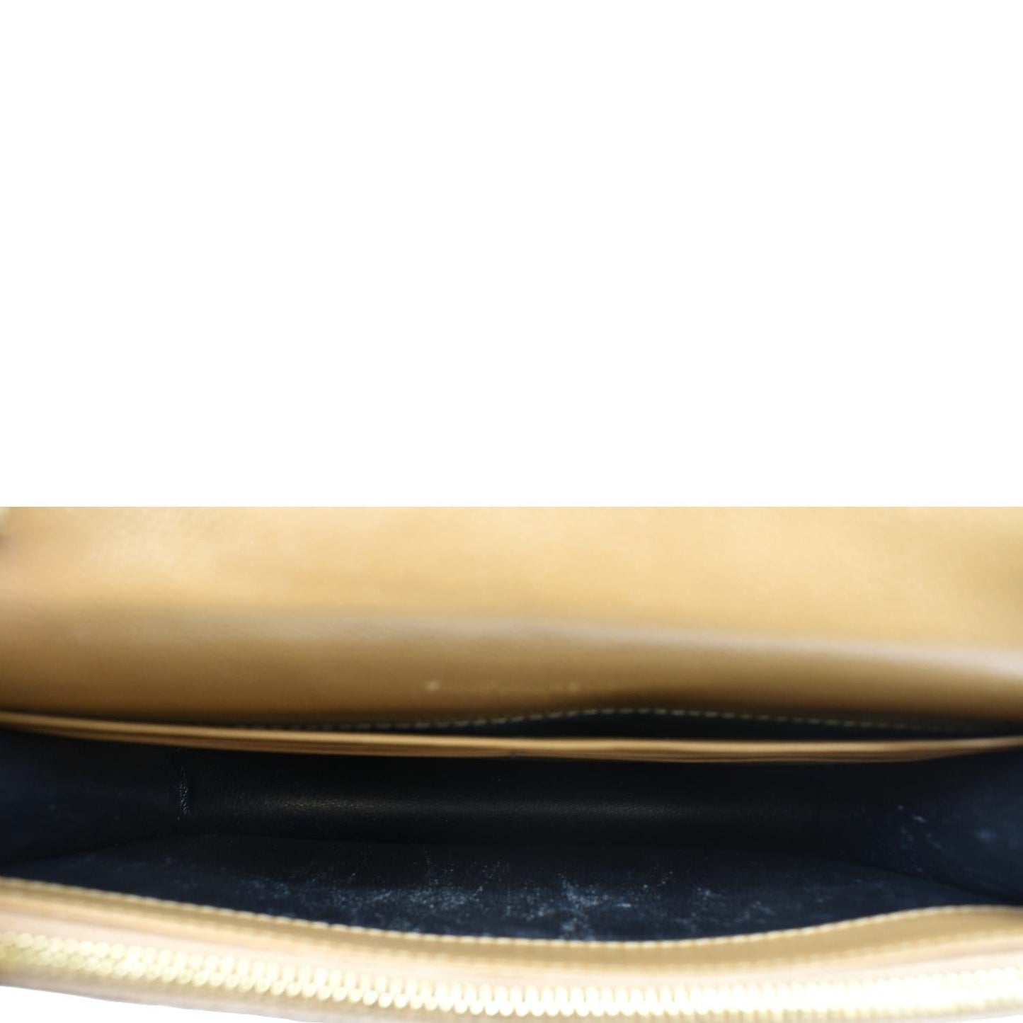 YVES SAINT LAURENT Cassandre Wallet on Chain Leather Envelope Bag Caramel
