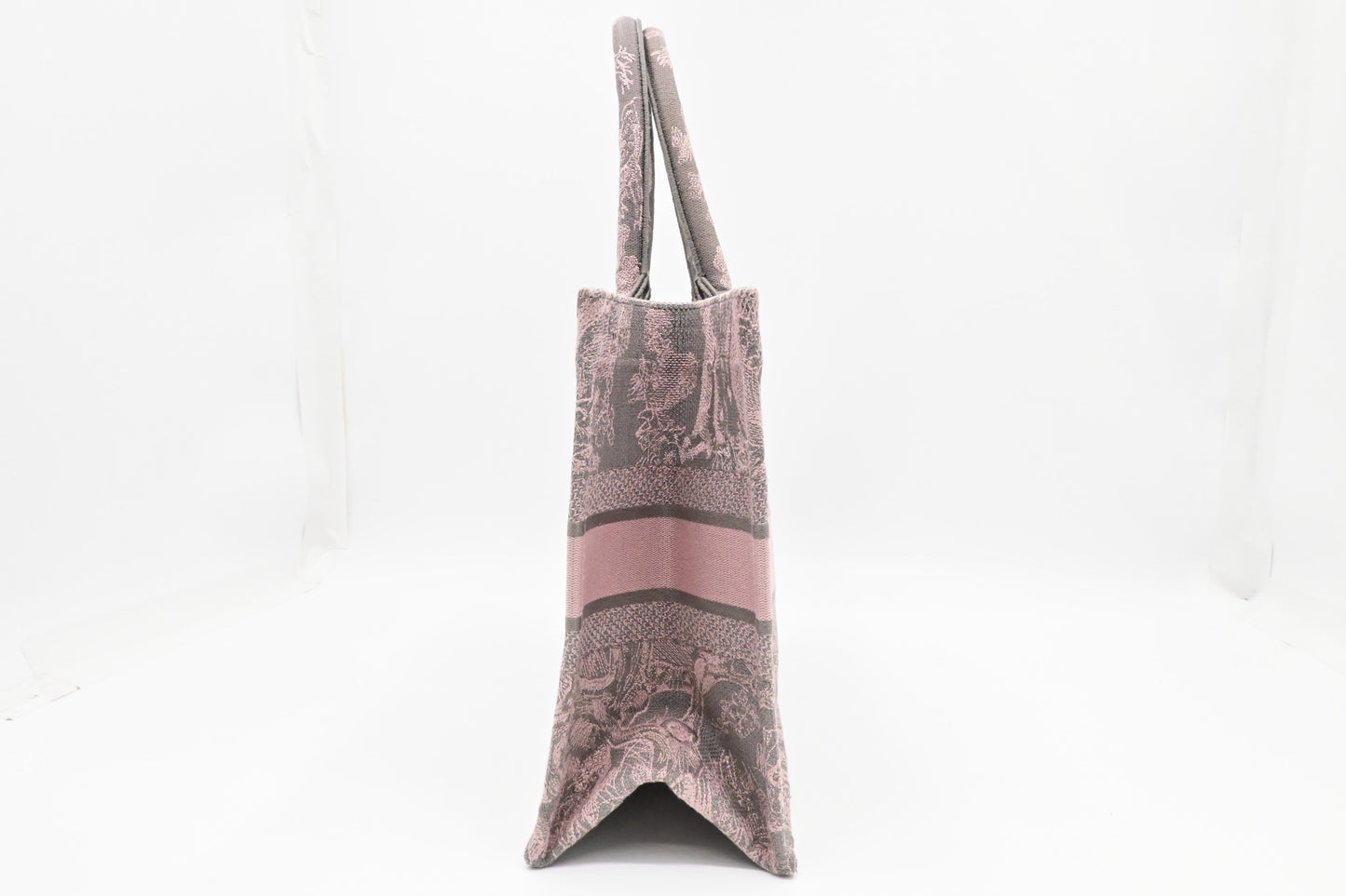 Dior Medium Book Tote in Pink Toile de Jouy Sauvage Embroidery