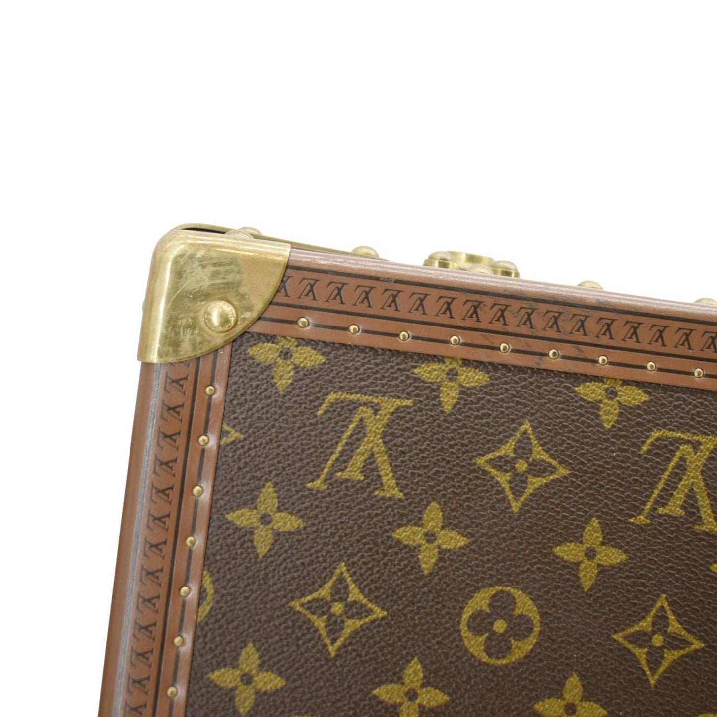 LOUIS VUITTON Bisten 75 Vintage Monogram Canvas Travel Suitcase Bag Brown