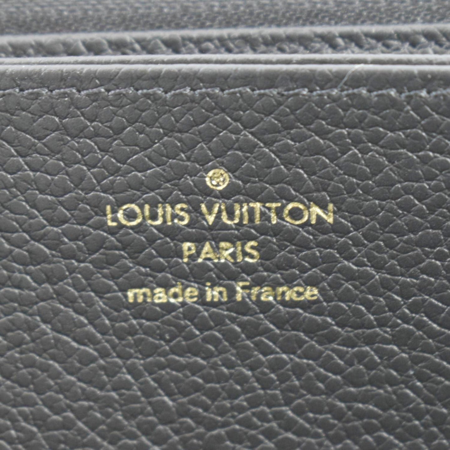 LOUIS VUITTON Bicolor Monogram Empreinte Leather Zippy Wallet Black