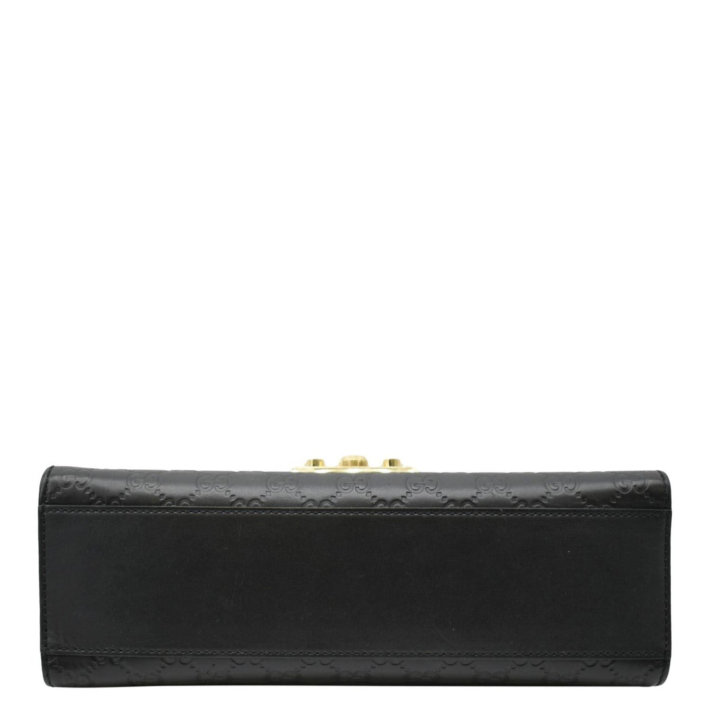 GUCCI Padlock Medium GG Leathrer Chain Shoulder Bag Black 409486