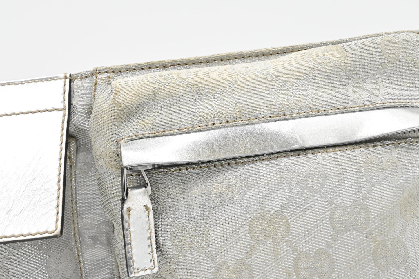 Gucci Waist Bag in Silver GG Canvas